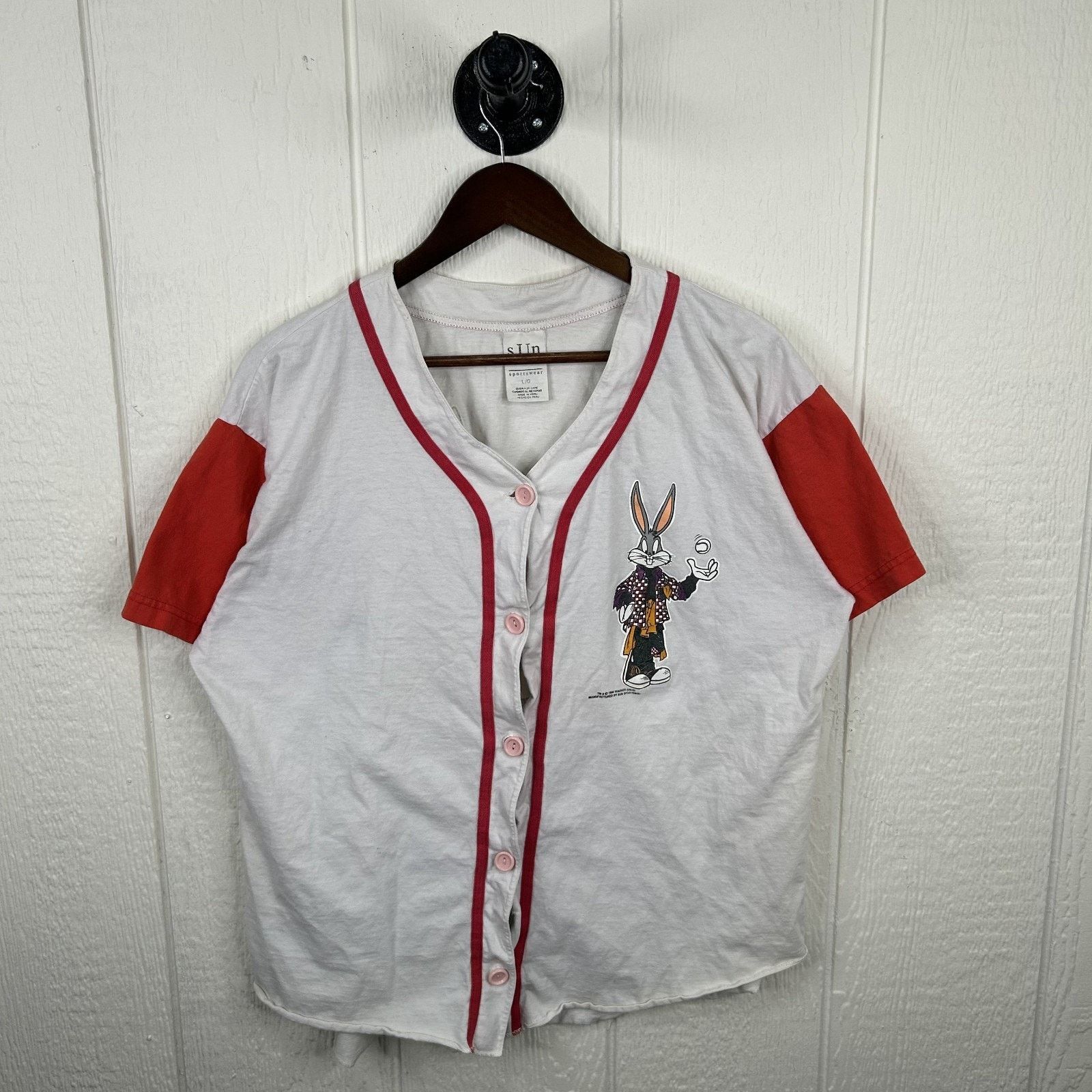 Other Vintage Bugs Bunny & Taz Button-Up Baseball Style Tee Large Size US L / EU 52-54 / 3 - 1 Thumbnail