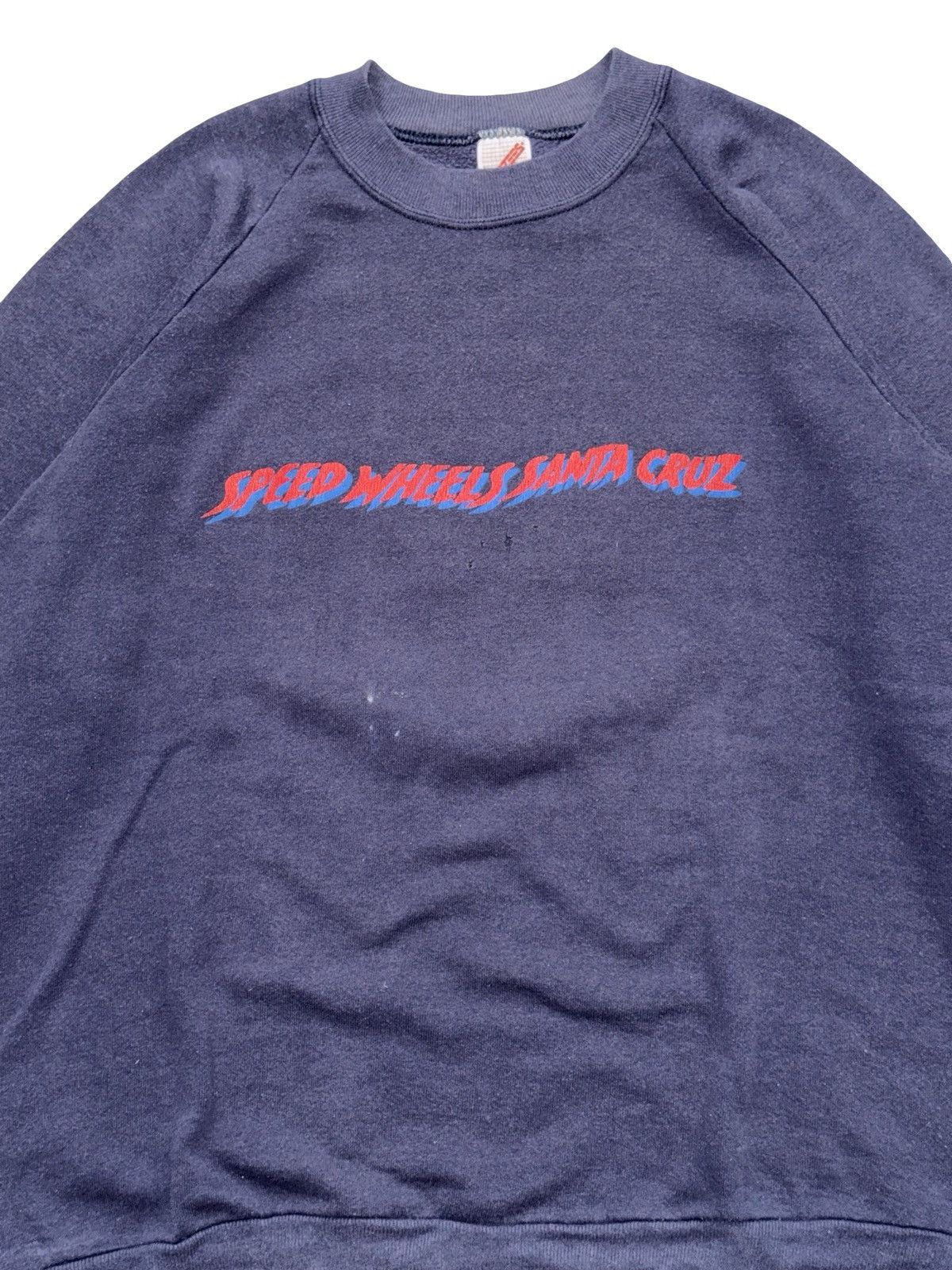 Santa Cruz Skateboards Vintage 90s Santa Cruz Speed Wheels Blue Demon Crewneck Size US XL / EU 56 / 4 - 4 Thumbnail