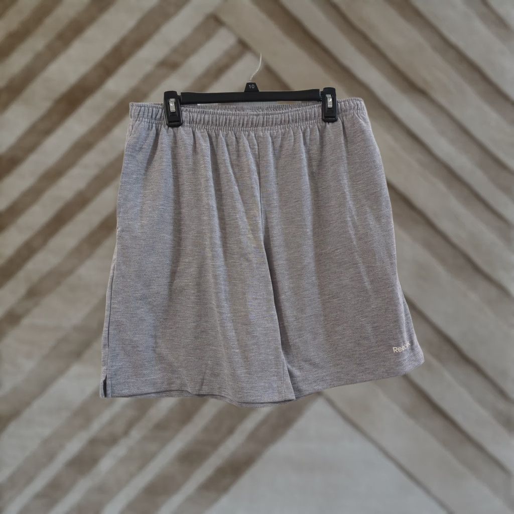 Reebok Reebok Mens Gray Shorts Slim Athletic Medium M Drawstring Activewear Size US 31 - 1 Thumbnail