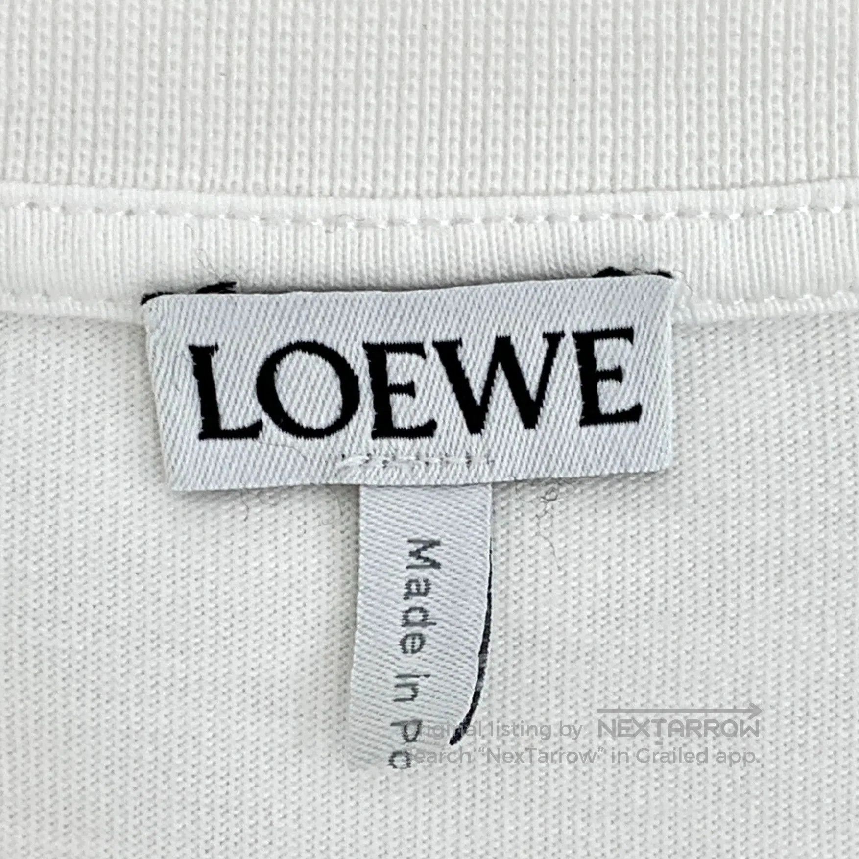 Loewe Loewe White Mosaic Logo Printed Cotton Round Neck Short Sl Size US M / EU 48-50 / 2 - 6 Thumbnail