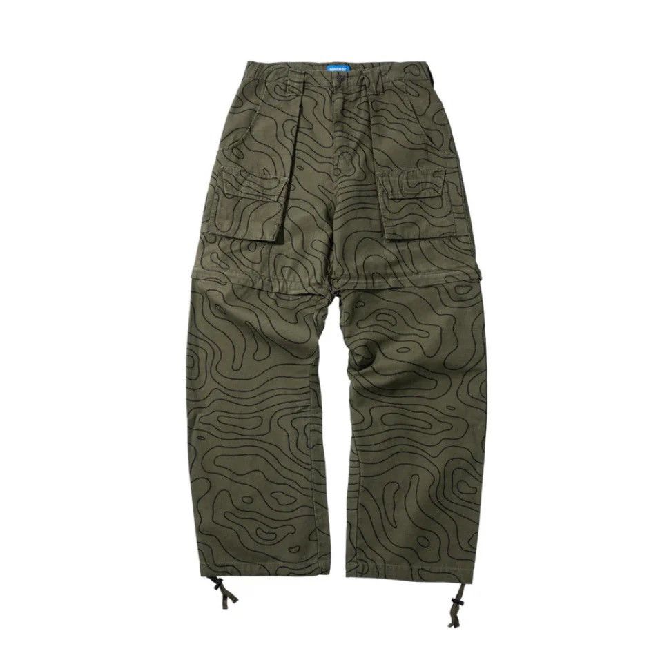 Market MARKET (Chinatown Market) TOPO MORAINE ZIPPER PANTS - KELP Size US 30 / EU 46 - 7 Thumbnail