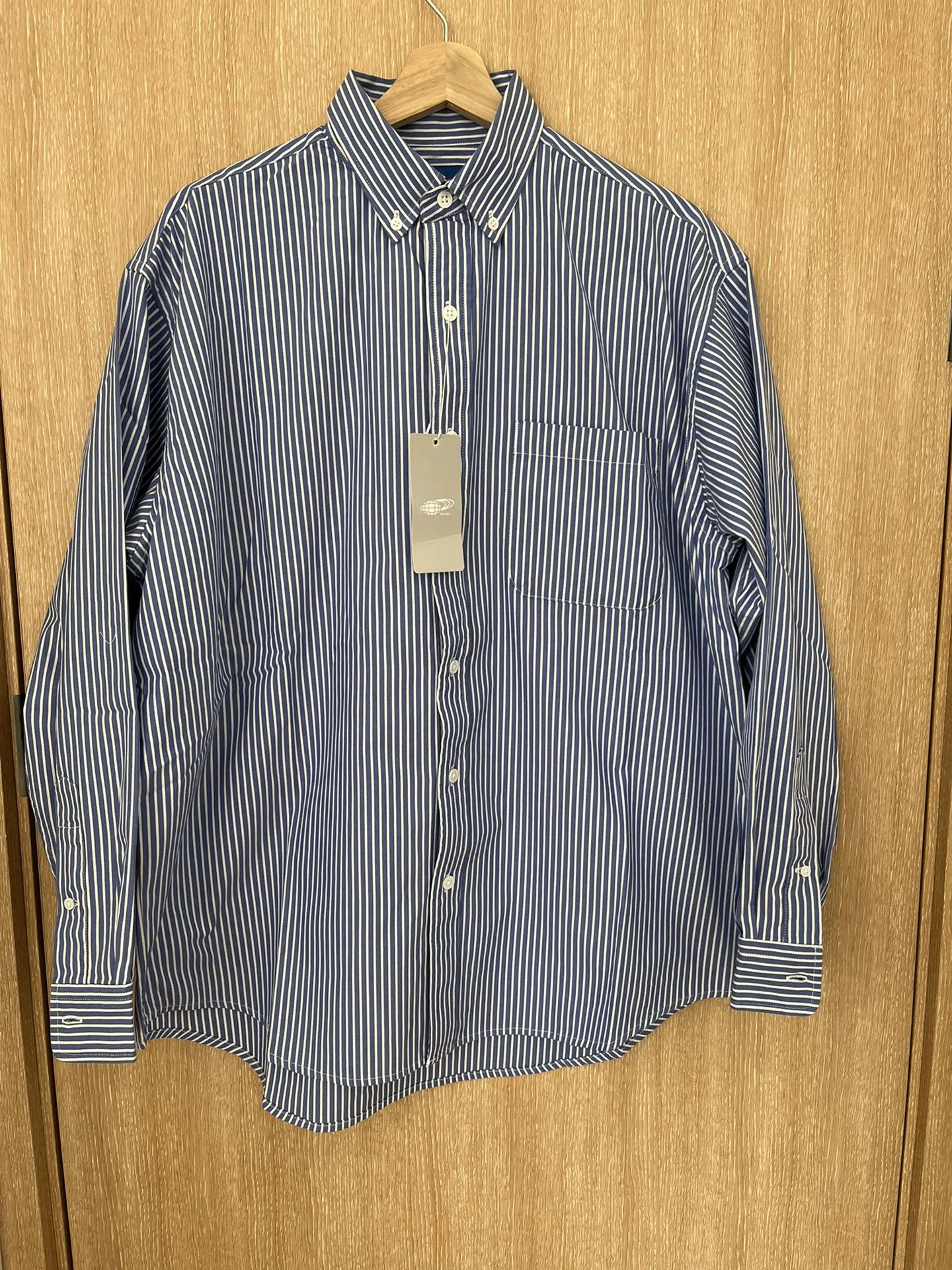 Beams Plus BEAMS Blue White Stripe Shirt Size US M / EU 48-50 / 2 - 1 Thumbnail