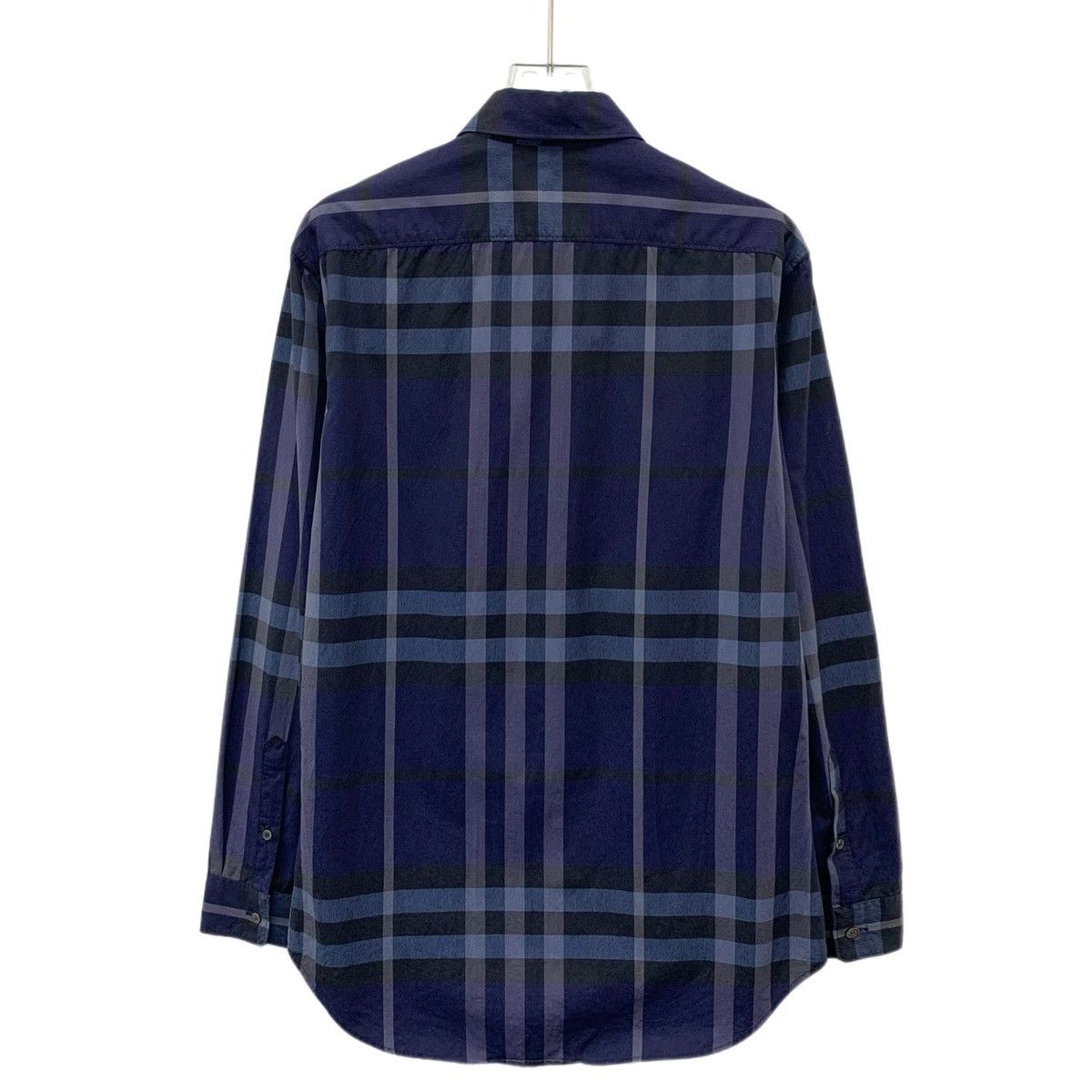 Burberry Burberry Dark Blue Check Collared Long Sleeve Shirt K26WX Size US S / EU 44-46 / 1 - 2 Thumbnail