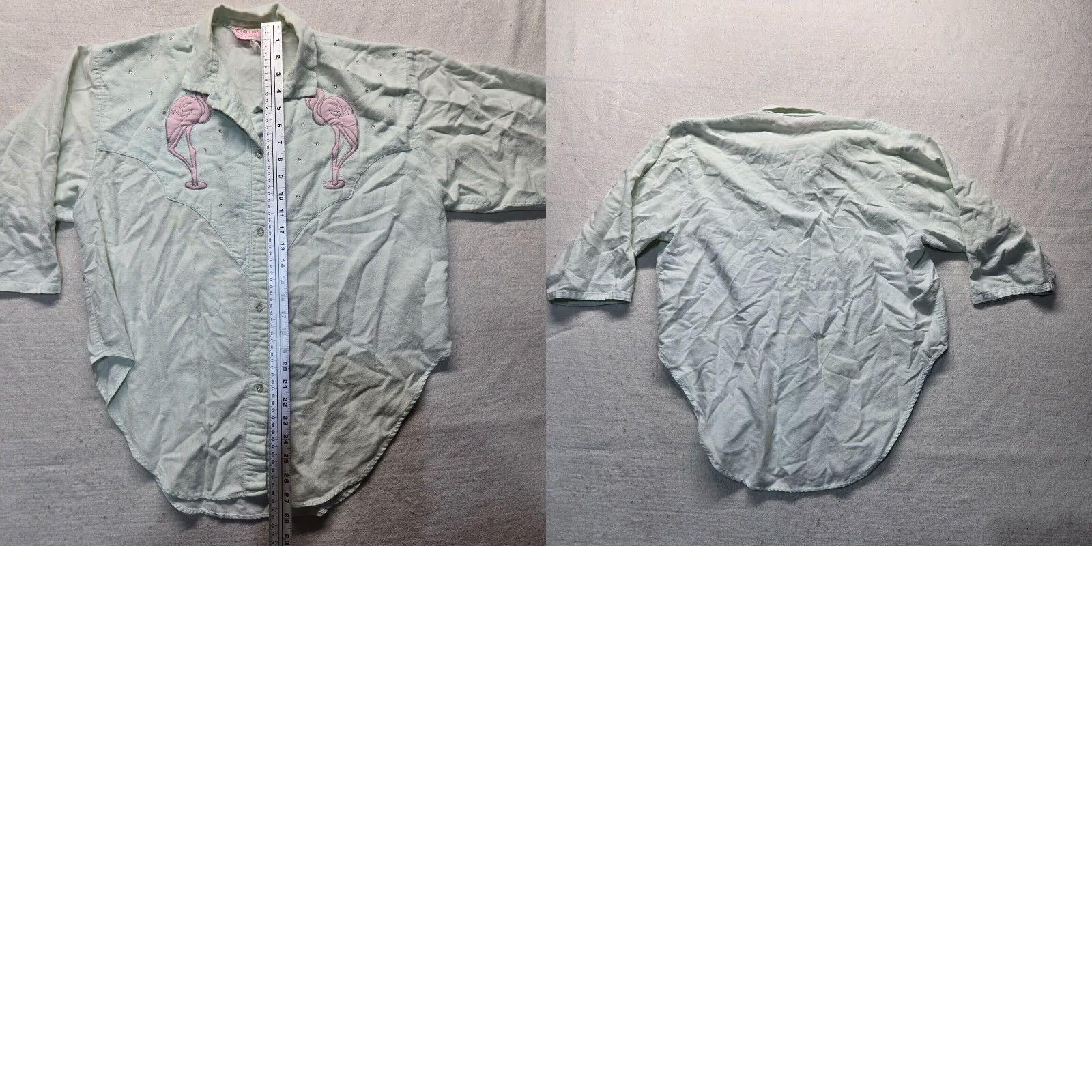 Vintage Bea Harper Shirt Cowboy Button-Up Long Sleeve Women's L Blue Animal Print Casual Shirt Size L / US 10 / IT 46 - 8 Thumbnail