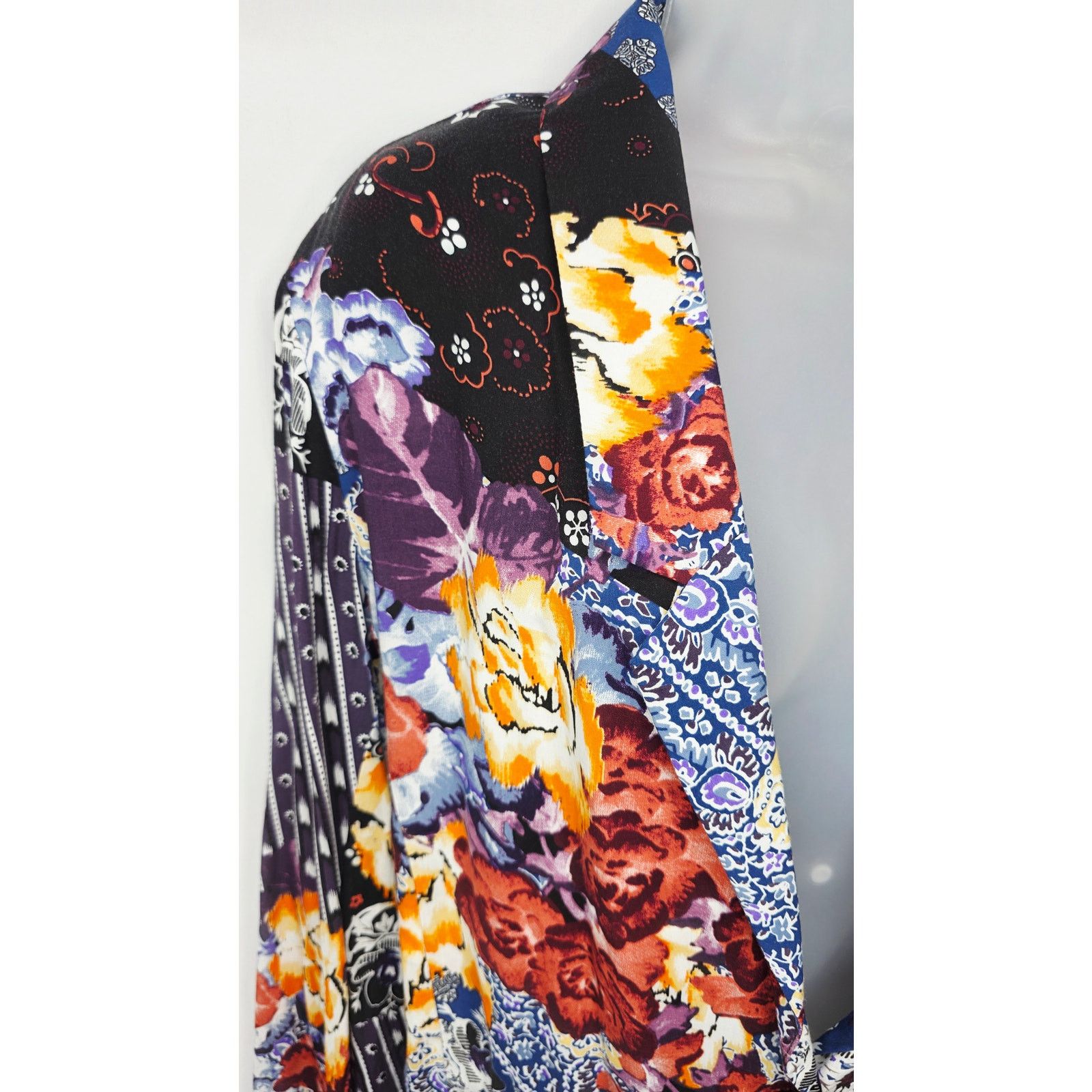 Other Boho Floral Blouse Women's M Lightweight Button Front Top Size M / US 6-8 / IT 42-44 - 3 Thumbnail