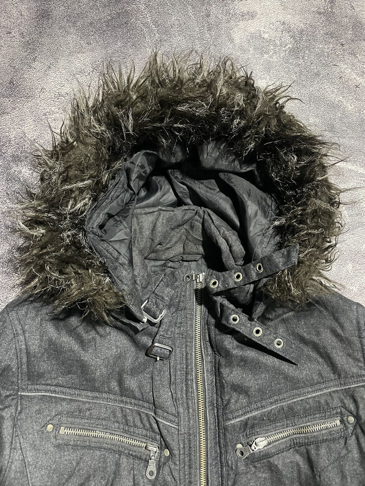 If Six Was Nine Mossimo Faux Fur Jacket Size L / US 10 / IT 46 - 3 Thumbnail