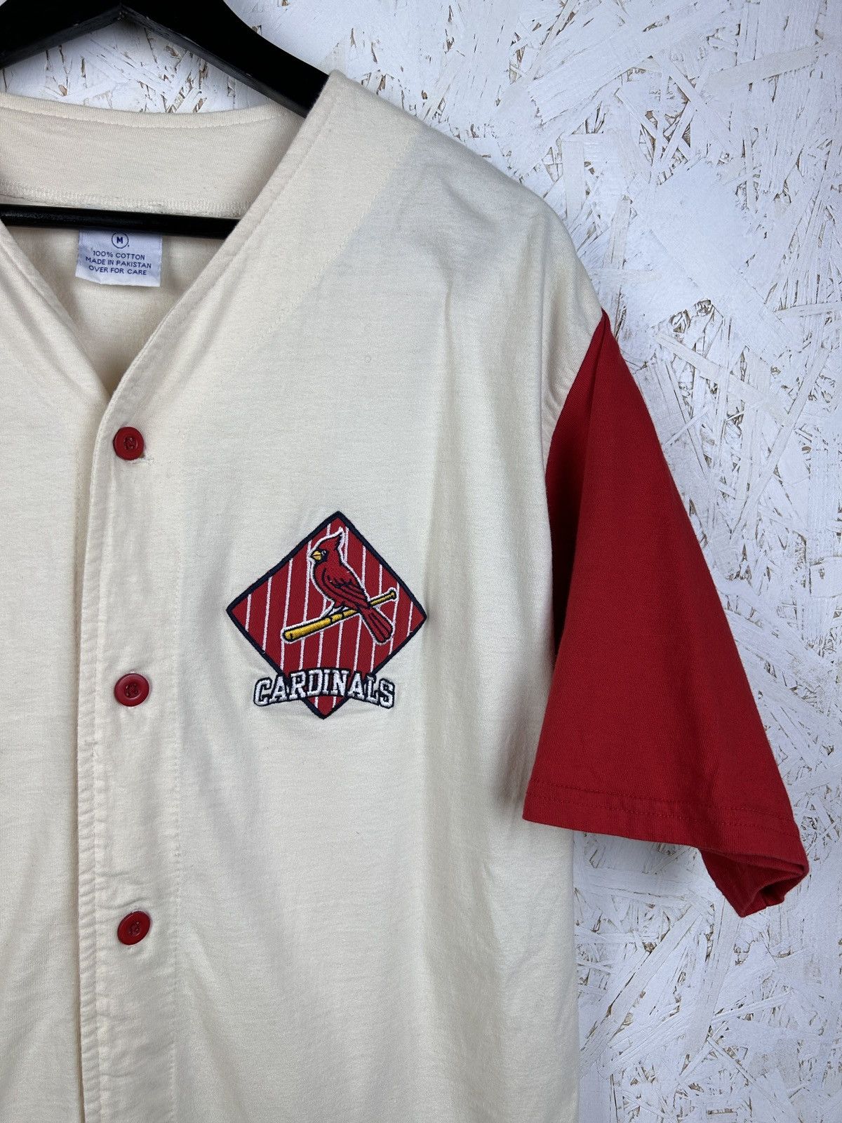 MLB 80s Vintage St. Louis Cardinals Button Up MLB Shirt Size US M / EU 48-50 / 2 - 2 Thumbnail