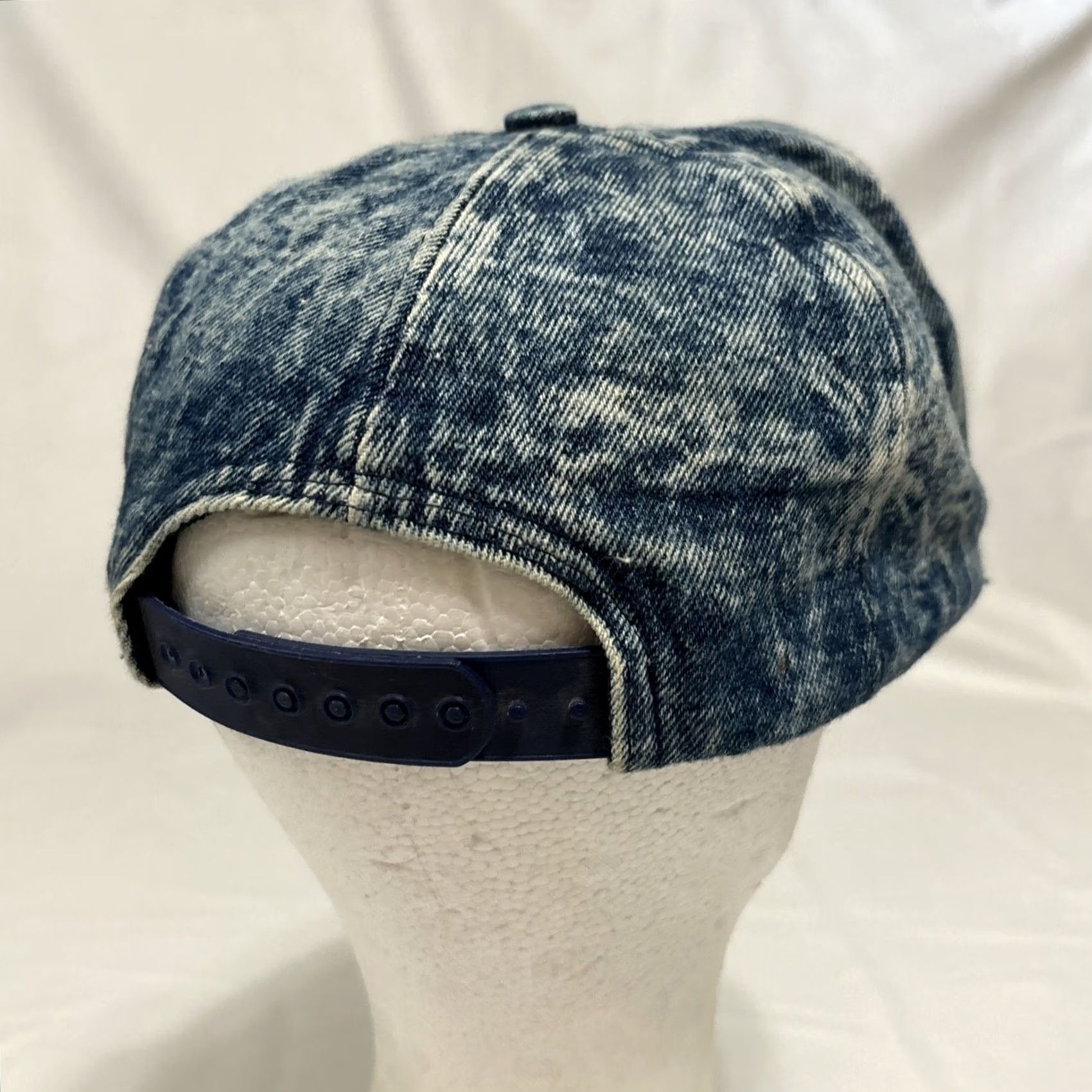 Denime VINTAGE Peter Cap Baseball Cap One Size Men Blue Denim Flat Brim Snapback Monterey Embroidered Size ONE SIZE - 4 Thumbnail
