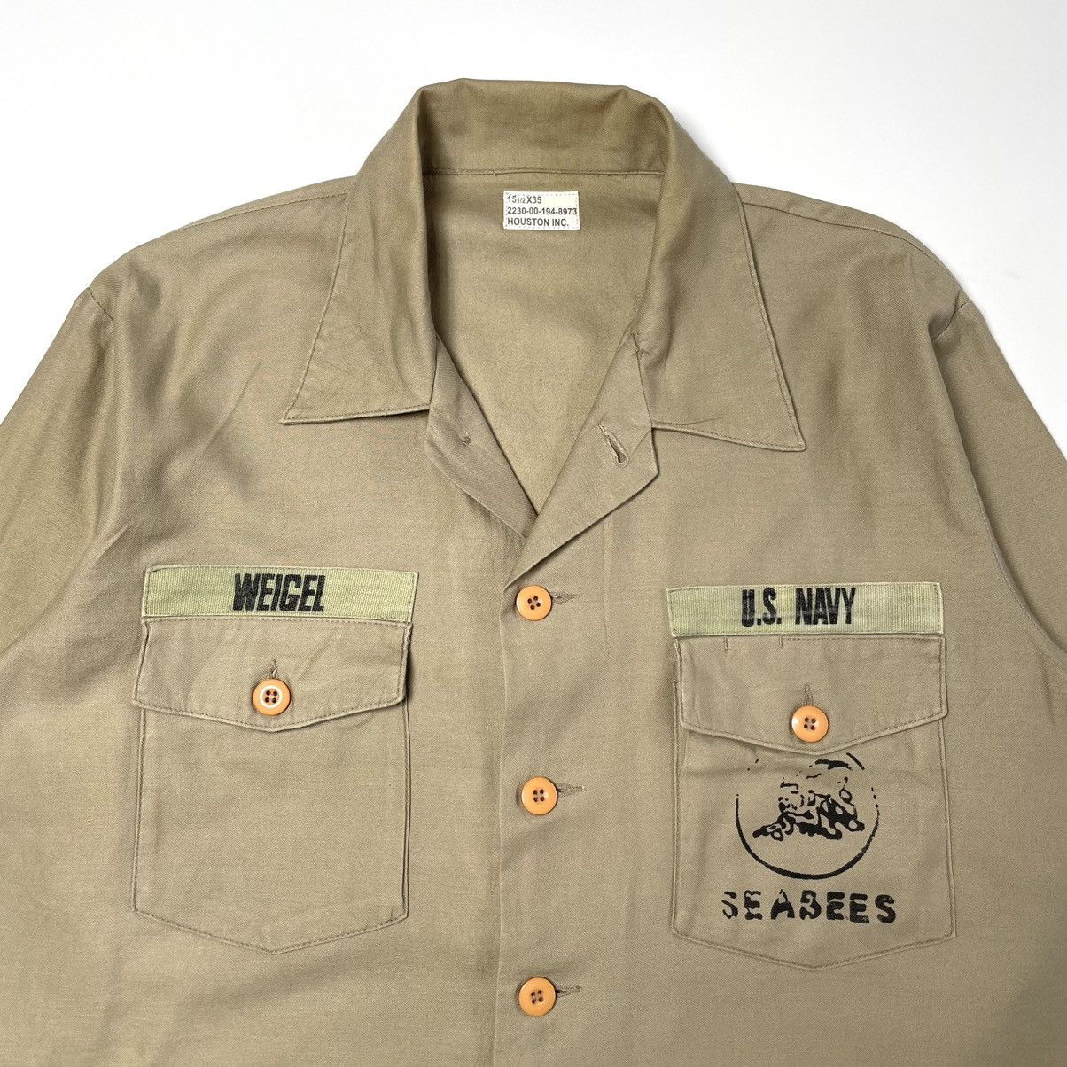 Japanese Brand Houston Us Navy Seabees Long Sleeve Shirt Size US XL / EU 56 / 4 - 2 Thumbnail