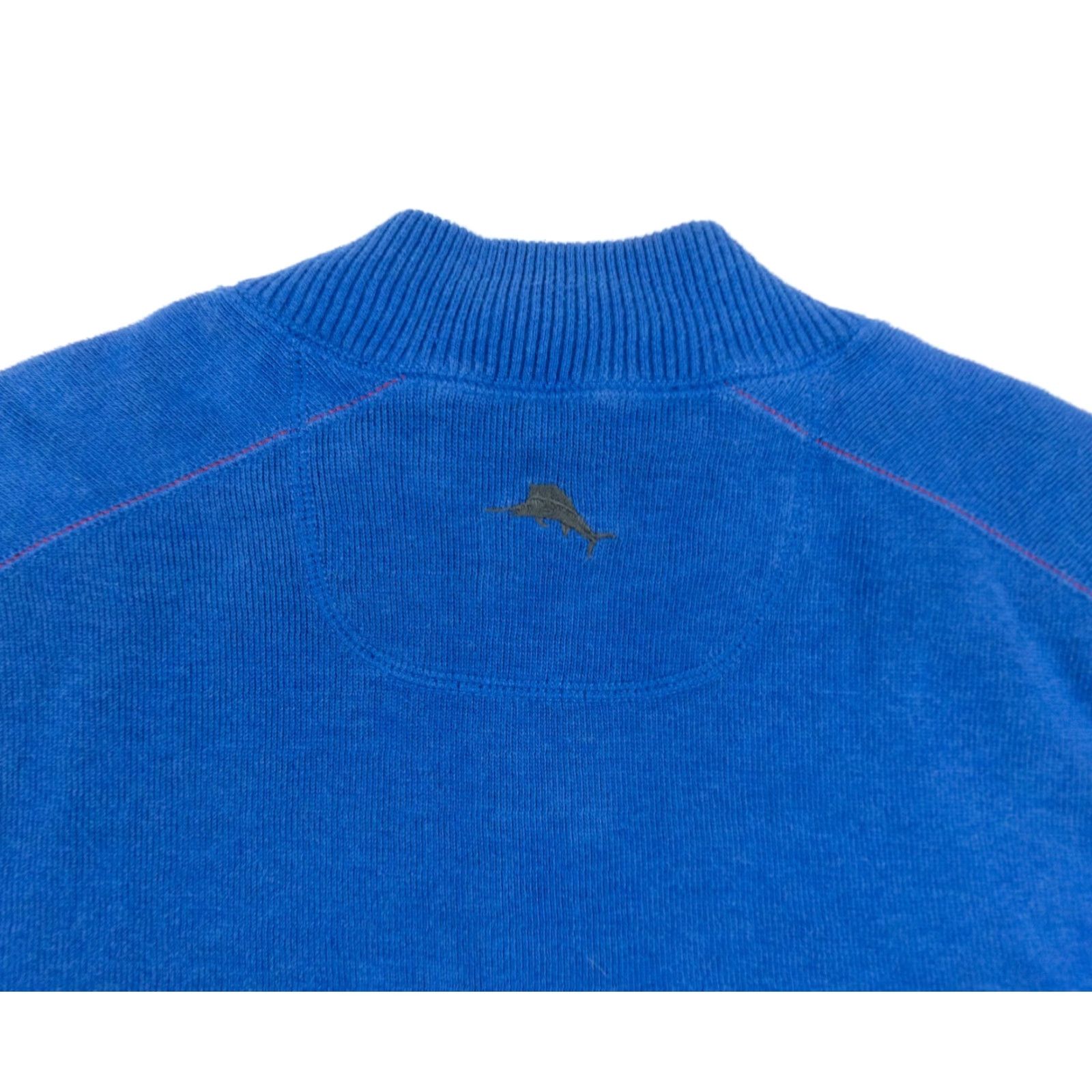 Tommy Bahama Tommy Bahama Mens Sweater Medium Reversible 1/4 Zip Pullover Blue Gray Solid Preppy Size US M / EU 48-50 / 2 - 7 Thumbnail