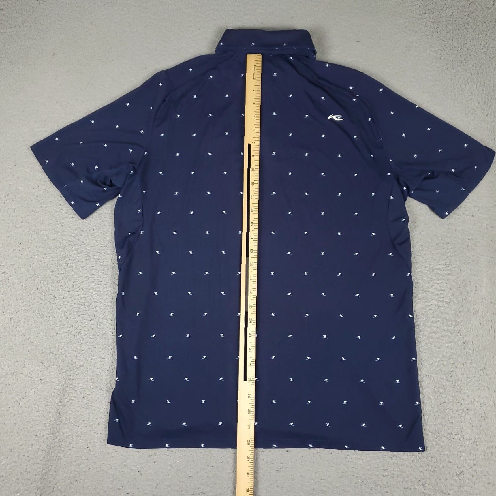 KJUS KJUS Polo Shirt Mens Size Medium 50 Navy Blue Ski Graphic Golf Short Sleeve Size US M / EU 48-50 / 2 - 5 Thumbnail