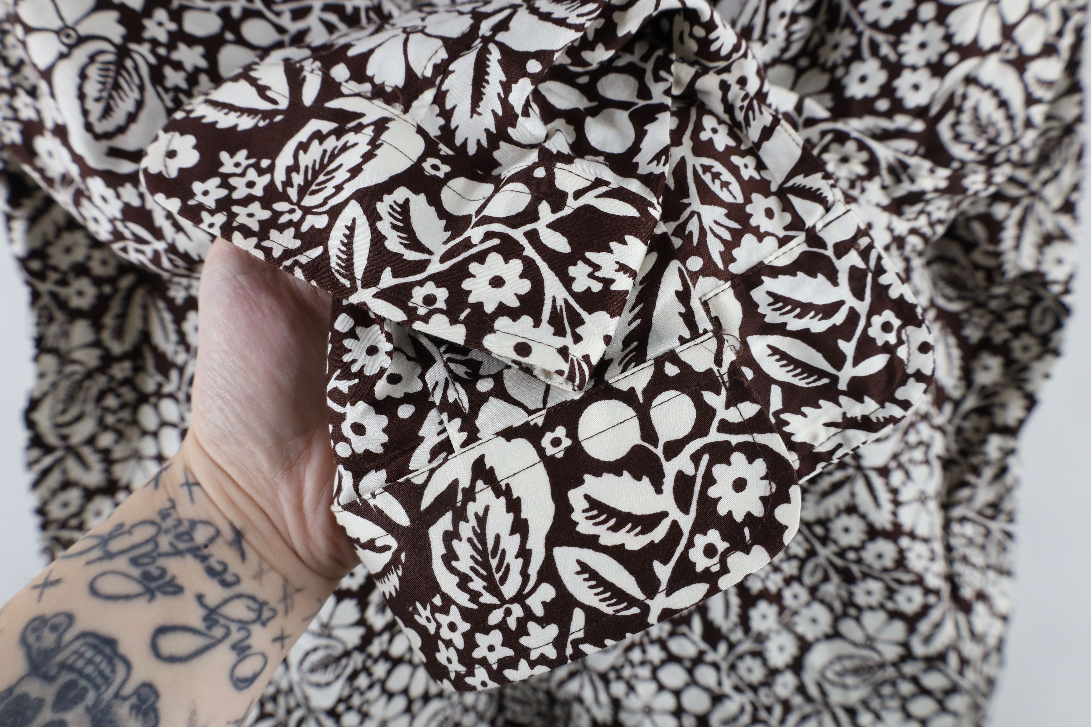 Ralph Lauren × Vintage Vintage 90s Ralph Lauren Flower All Over Print Button Shirt Size L / US 10 / IT 46 - 5 Thumbnail
