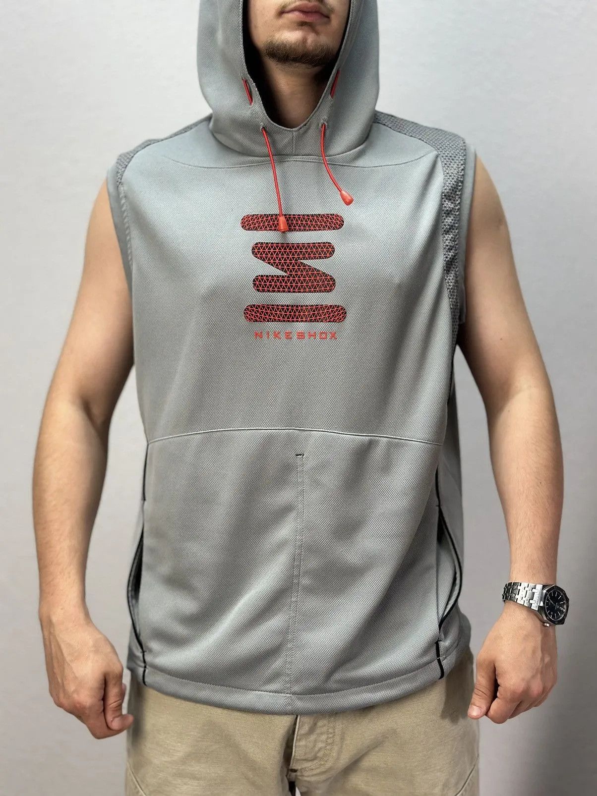 Nike Vintage Nike Shox T-shirt Gray Oakley style West shoppers Size US L / EU 52-54 / 3 - 2 Thumbnail