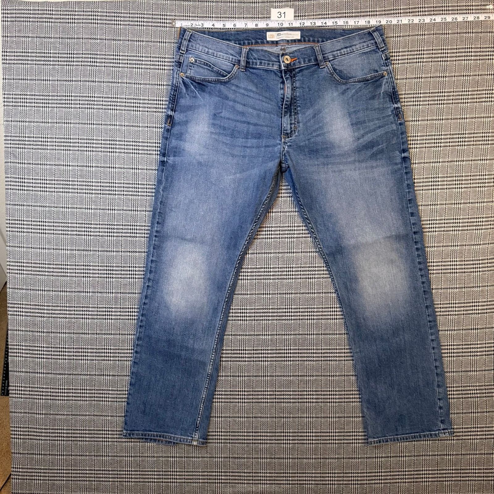 Lee Lee Modern Series Men's Jeans Blue Denim Slim Tapered 38x30 Size US 38 / EU 54 - 3 Thumbnail