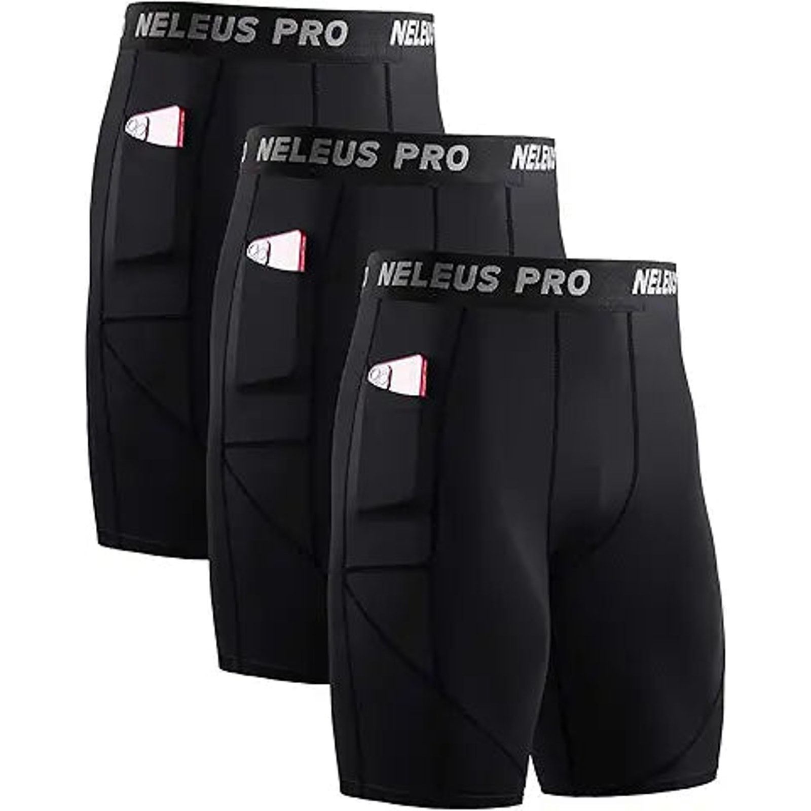 & Other Stories Men's Compression Shorts with Pockets Workout Running Tights Size US 33 - 1 Thumbnail