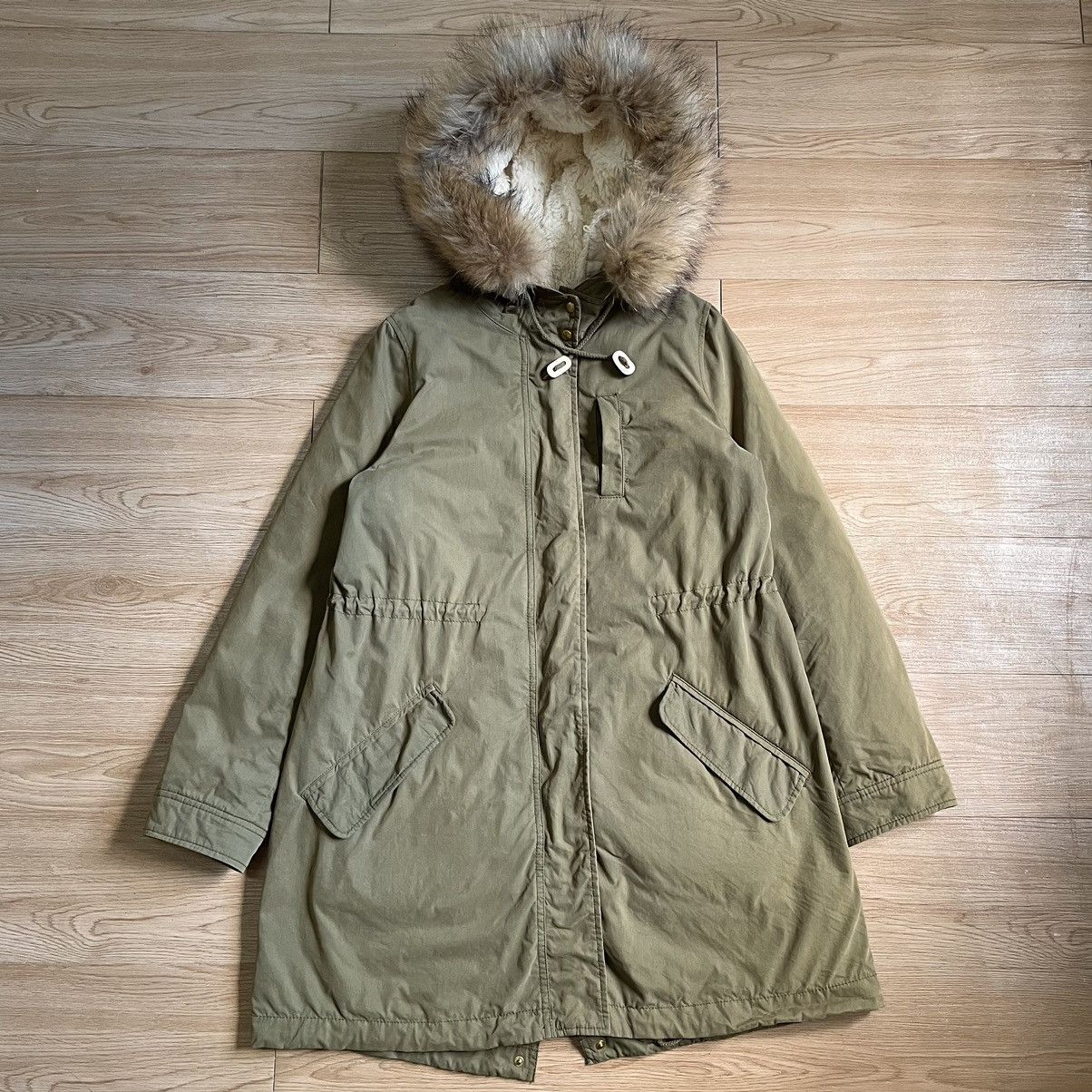 Le Grande Bleu (L.G.B.) Y2K fur Military Parka jacket LGB Goa Size US M / EU 48-50 / 2 - 3 Thumbnail