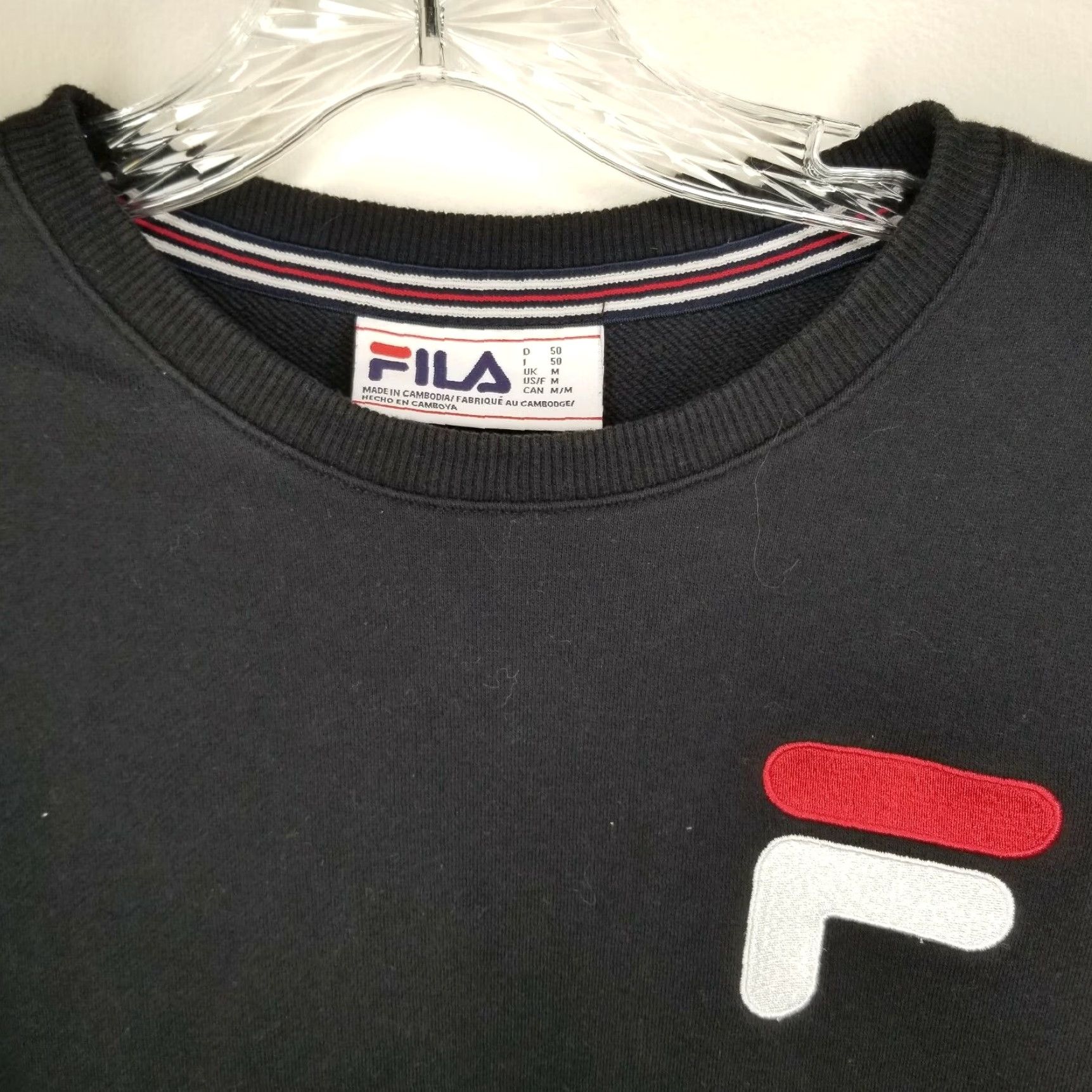 Fila FILA Mens Long Sleeve Black Pullover Sweater Size M Size US M / EU 48-50 / 2 - 2 Thumbnail