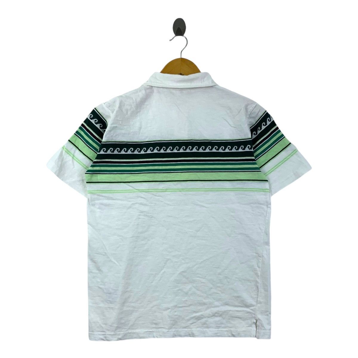 Vintage Vintage BEACH SOUND WAVE Monogram Polo Tee Shirt Size US M / EU 48-50 / 2 - 4 Thumbnail