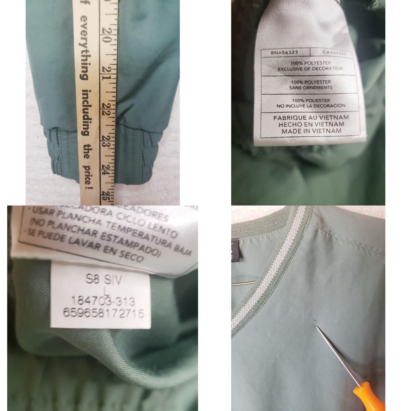 Nike Nike Golf Pullover Windbreaker Mens L Light Green Long Sleeve V-Neck Sweatshirt - Vintage Size US L / EU 52-54 / 3 - 9 Thumbnail