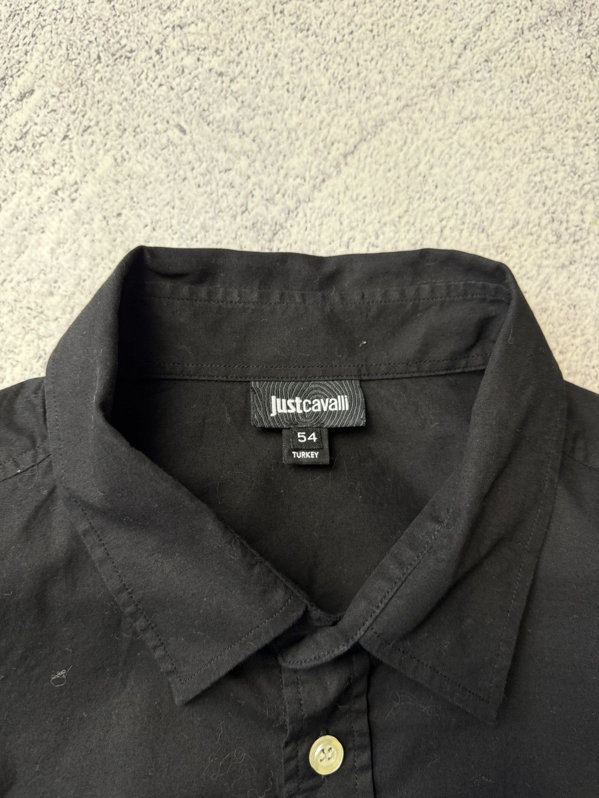Just Cavalli × Vintage Vintage Just Cavalli Black Shirt Button Up Awant Garde Size US L / EU 52-54 / 3 - 11 Thumbnail