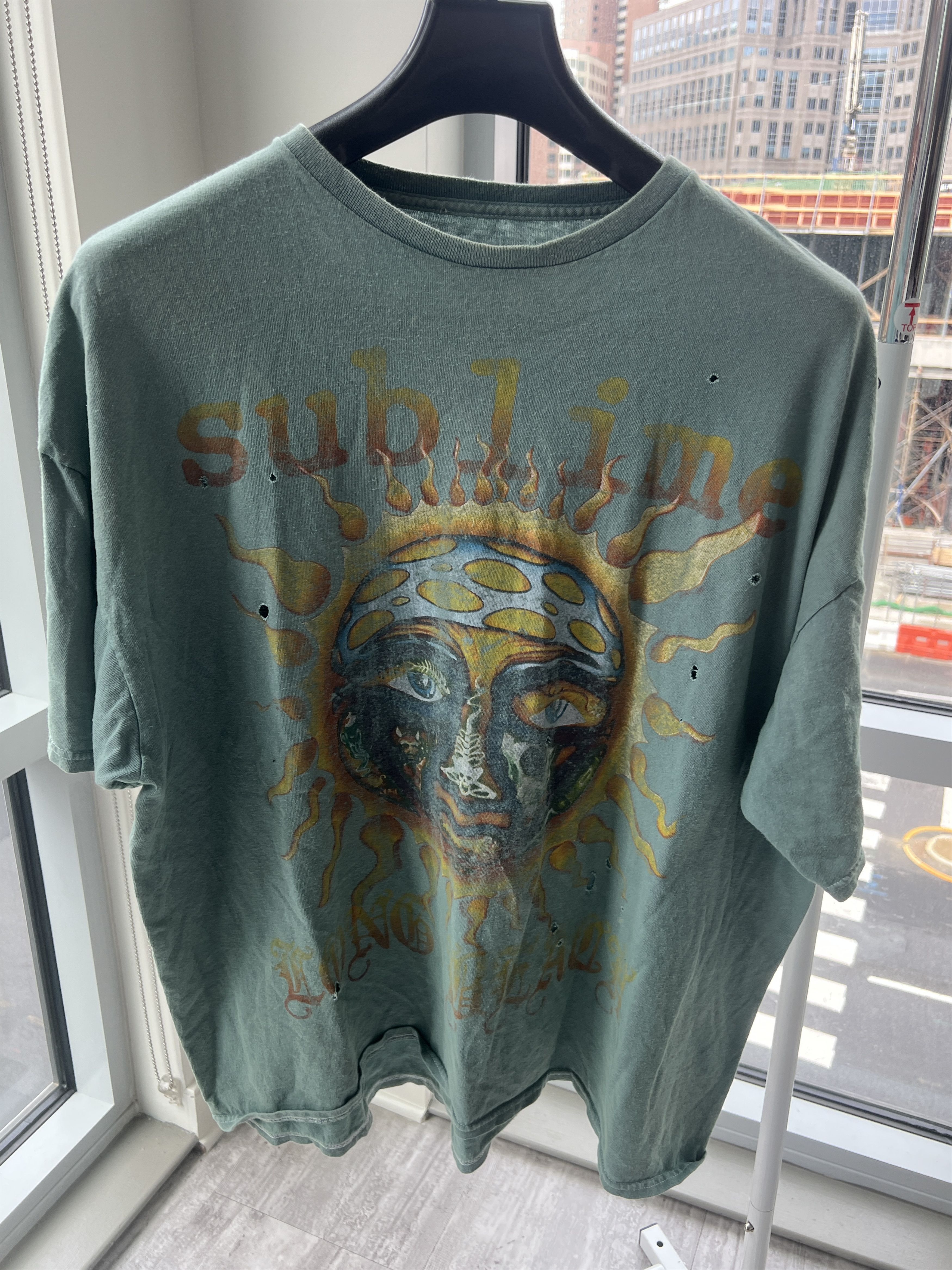 Sublime Sublime Oversized Graphic Band Tee Faded Green Distressed Size M / US 6-8 / IT 42-44 - 1 Thumbnail