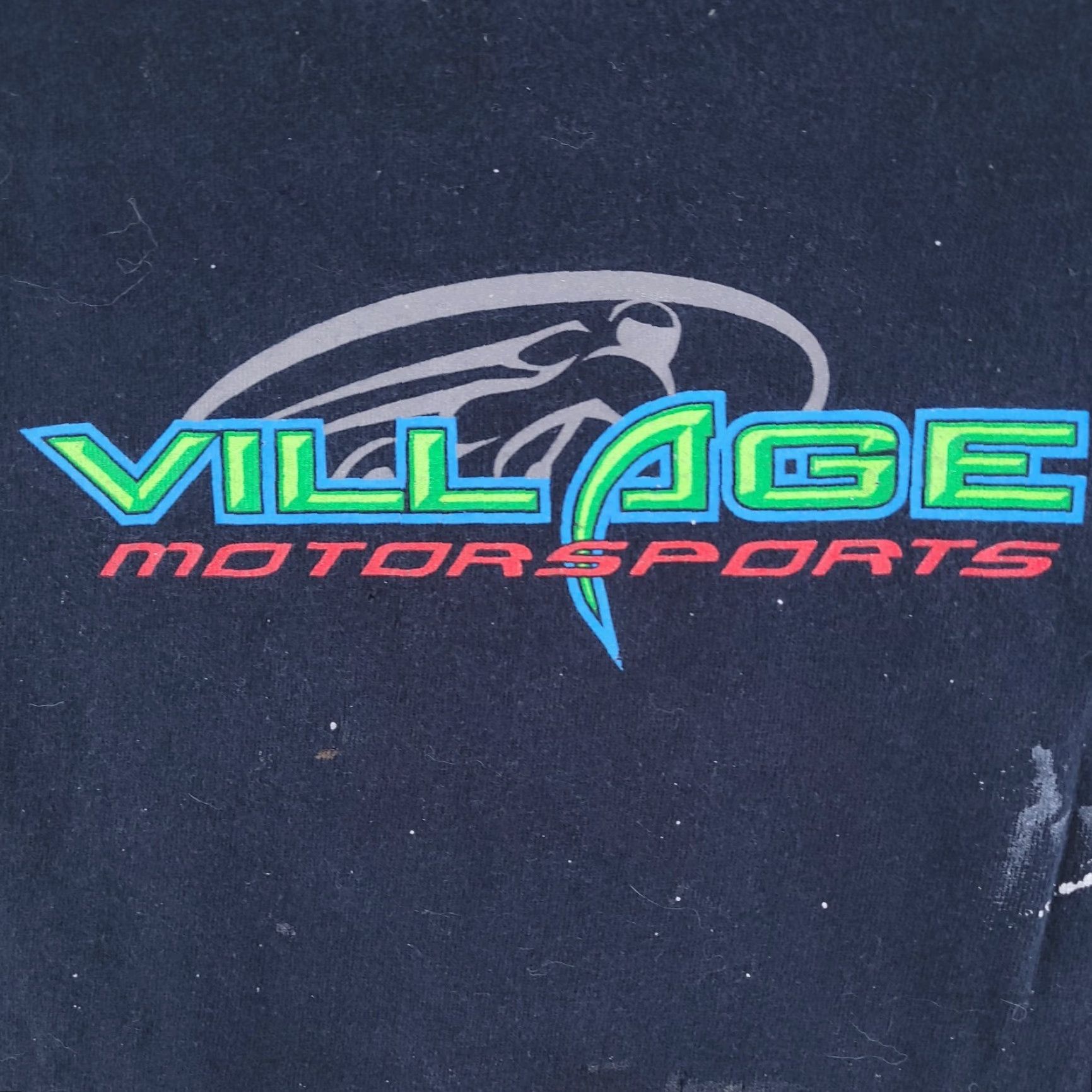 Gildan Village Motorsports T shirt Mens 2XL Black Paint Distressed Splatter Graphic Size US XXL / EU 58 / 5 - 3 Thumbnail