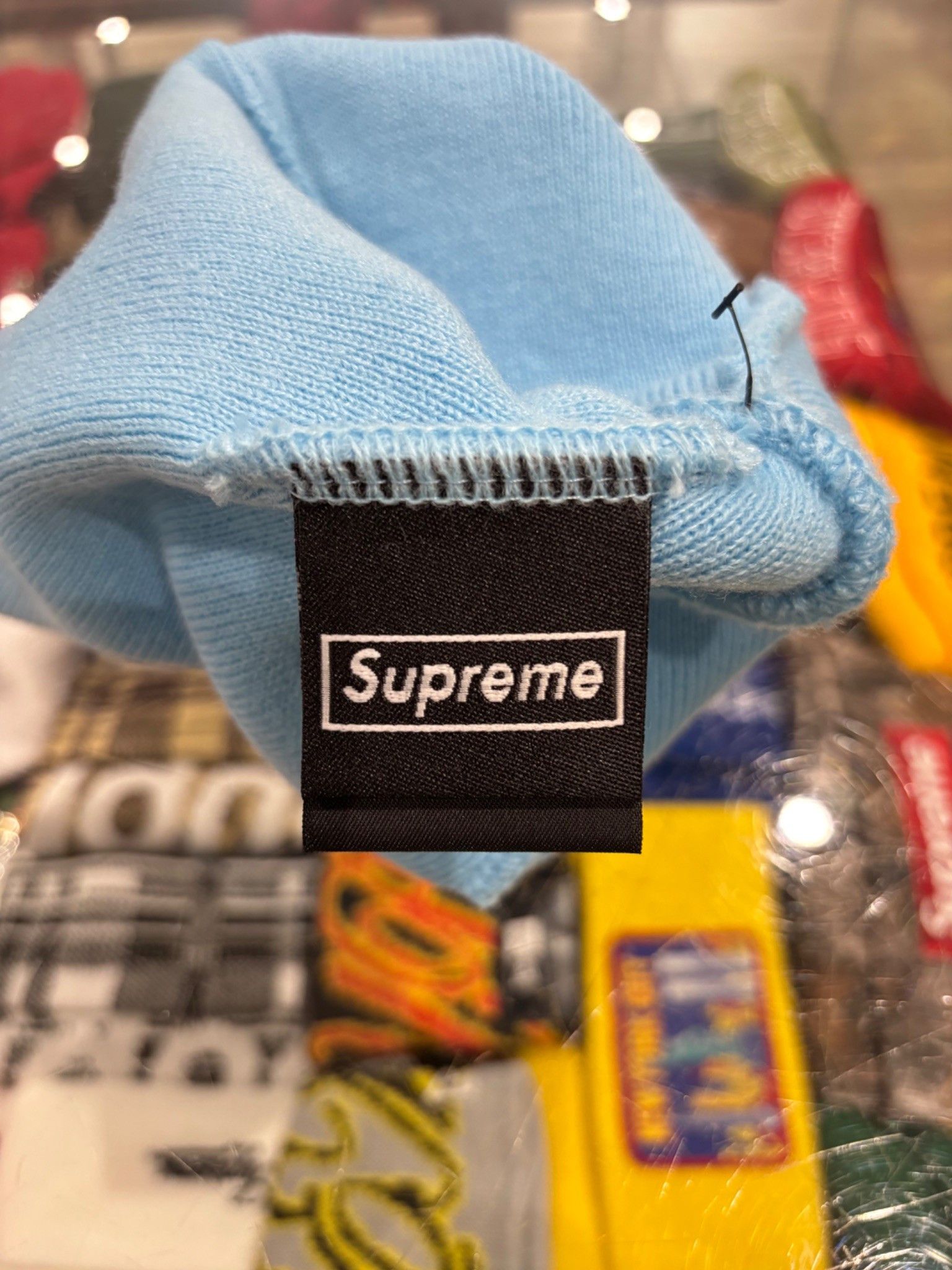 Supreme Supreme New Era Devil S Logo Beanie Light Blue Size ONE SIZE - 3 Thumbnail