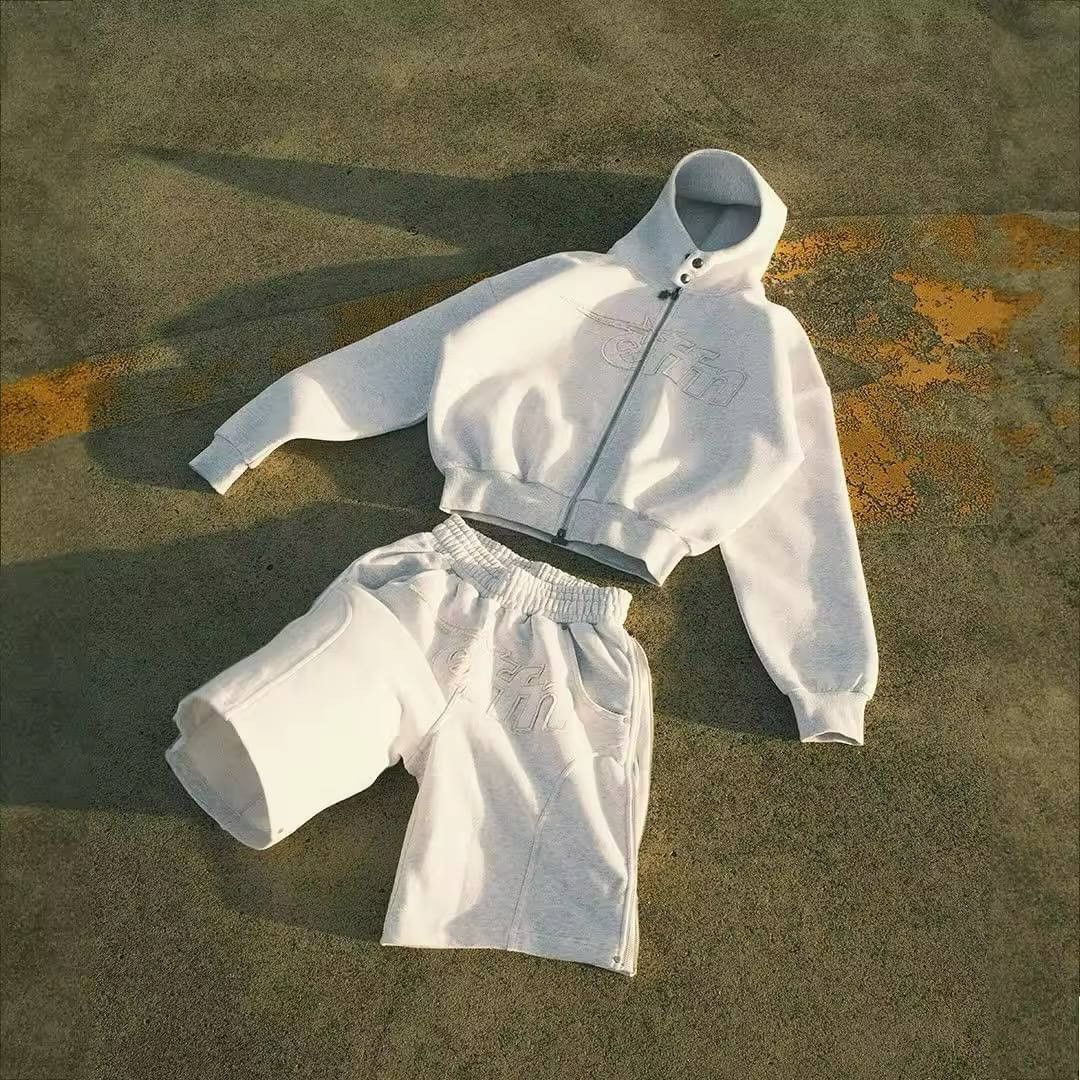 High quality hoodie and shorts set