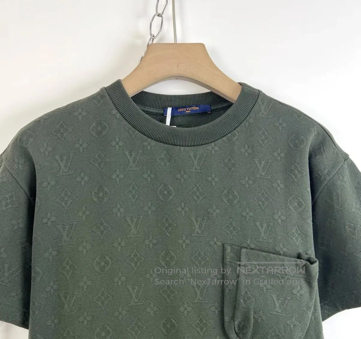 Louis Vuitton Green Patterned Short-Sleeve Shirt with Pocket. Size US XS / EU 42 / 0 - 3 Thumbnail