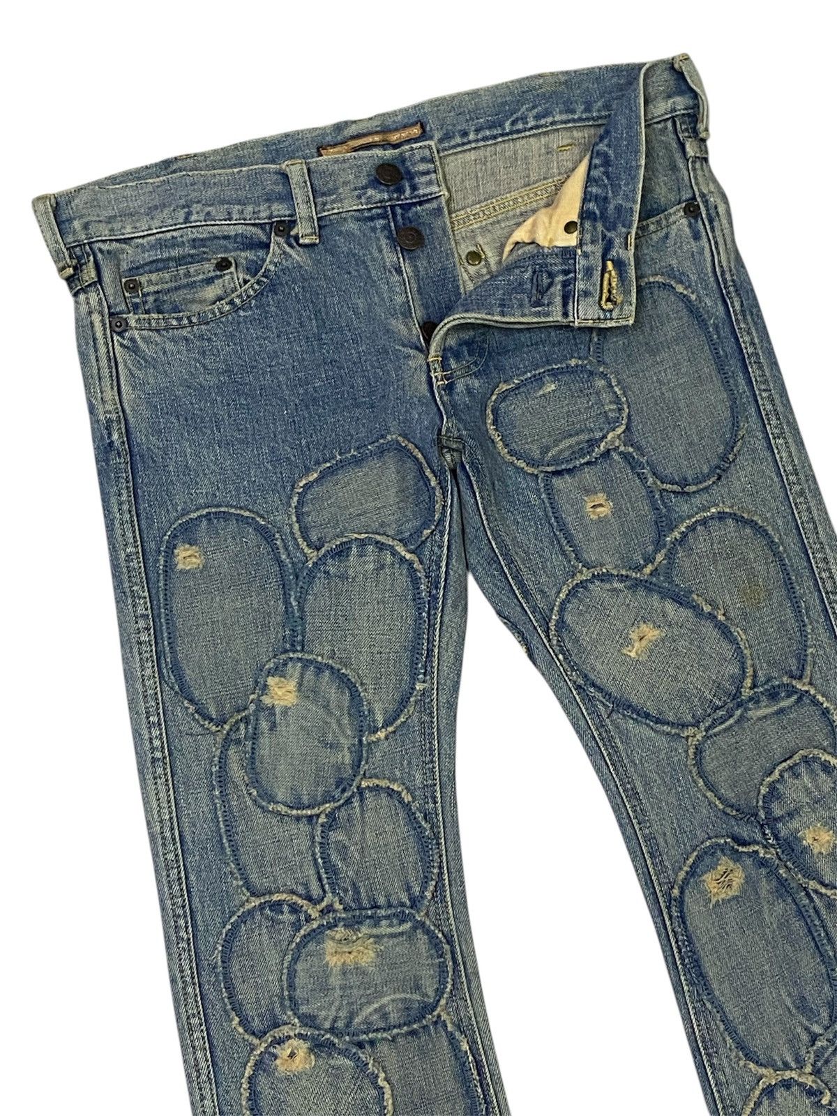 Cosmic Wonder Rare🔥1999 Cosmic Wonder ‘MADONNA’ Patchwork Distressed Denim Size 30" / US 8 / IT 44 - 13 Thumbnail