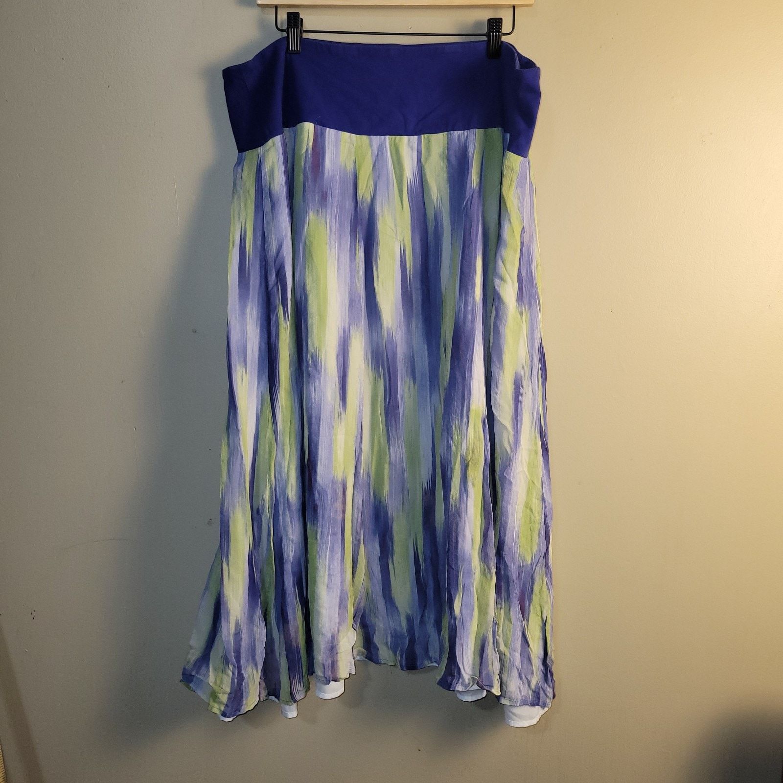 Jones New York JONES NEW YORK SKIRT Silk Maxi Beach Travel Comfort SIZE 2XL Size 38" / US 16 / IT 52 - 2 Thumbnail