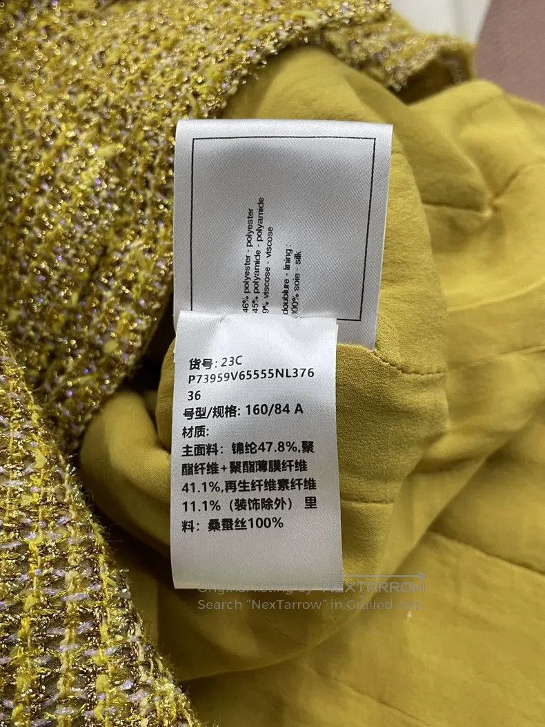 Chanel Chanel 23C gold yellow soft tweed sequin pocket jacket Size XS / US 0-2 / IT 36-38 - 6 Thumbnail