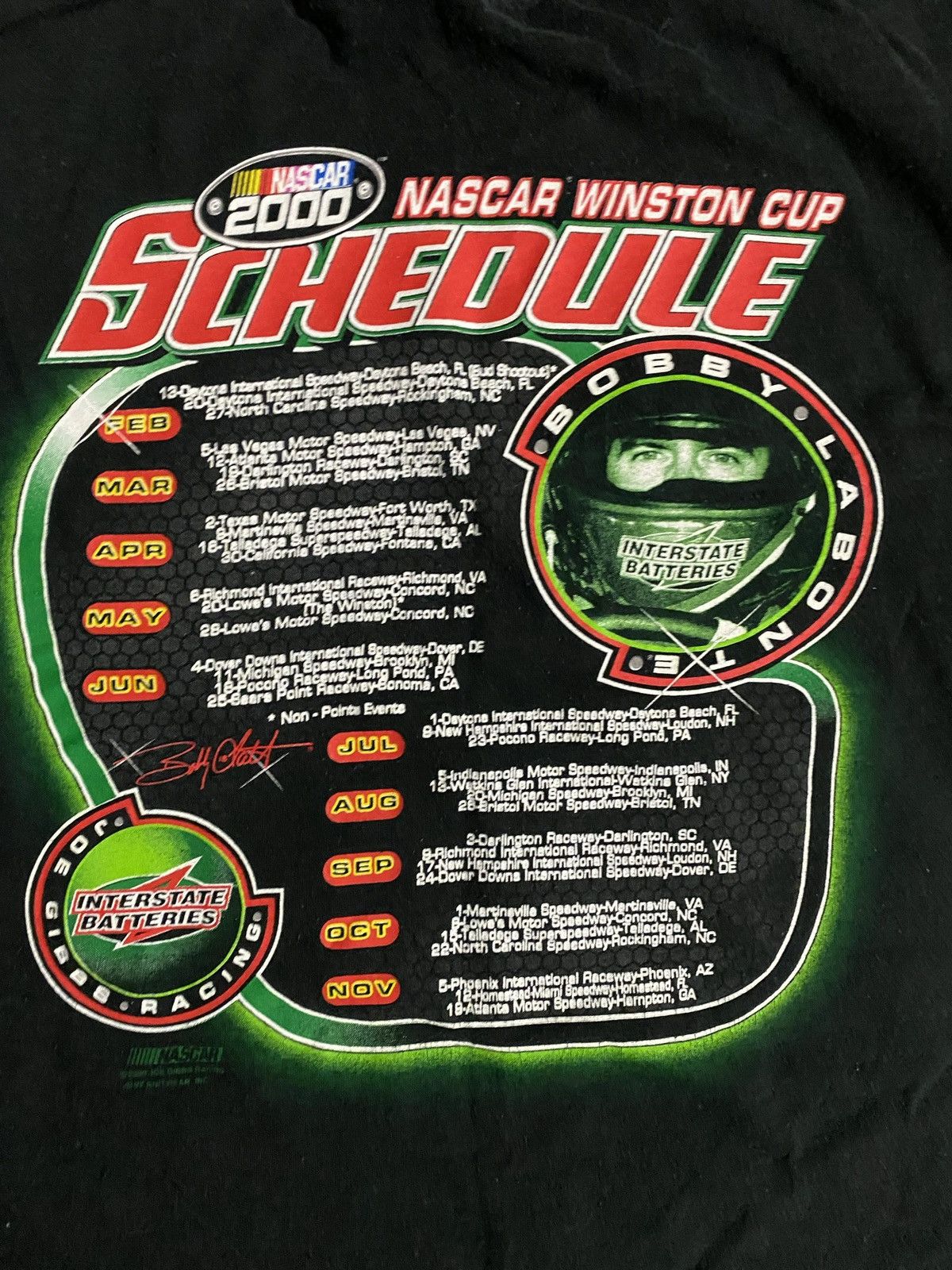 Vintage 2000 Bobby Labonte Racing Tee Size US XL / EU 56 / 4 - 10 Thumbnail