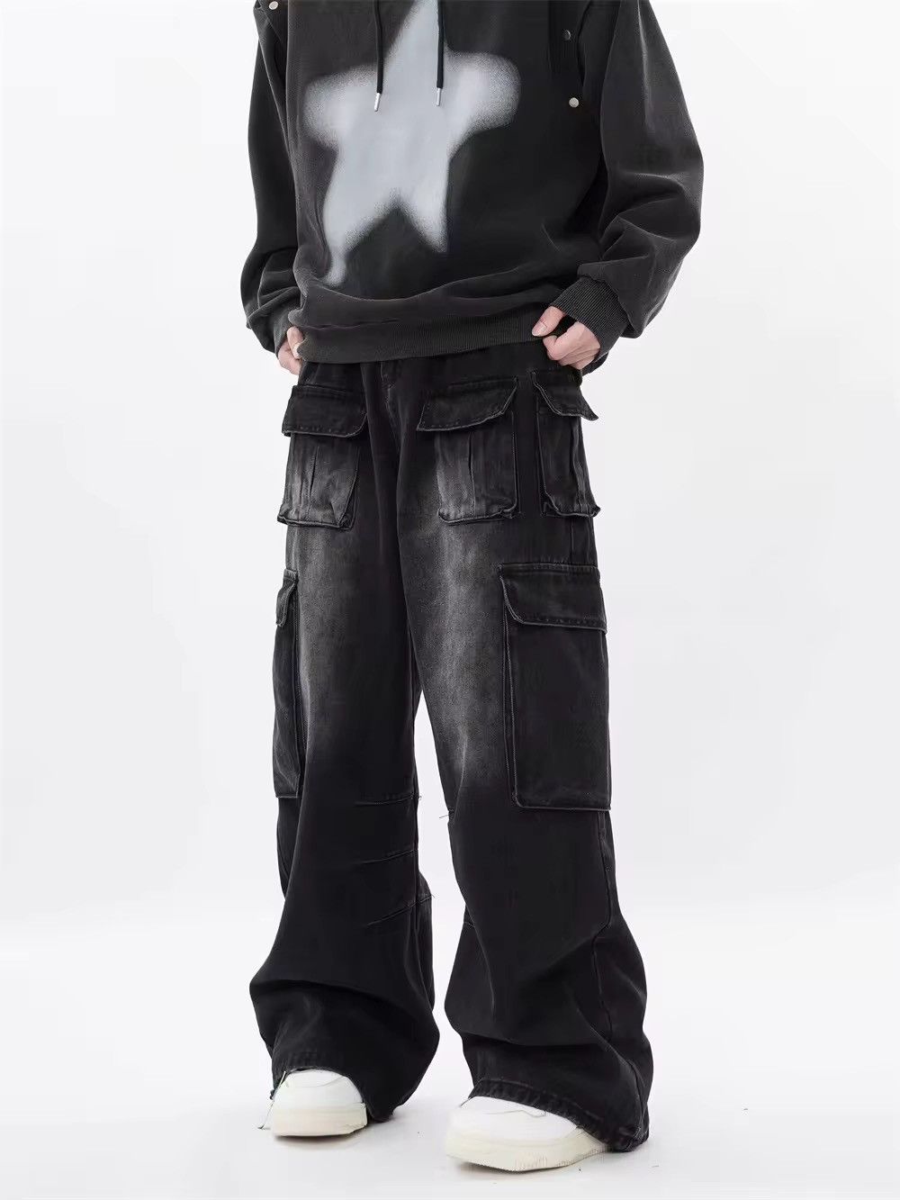 Y2k Men Cargo Jeans Streetwear