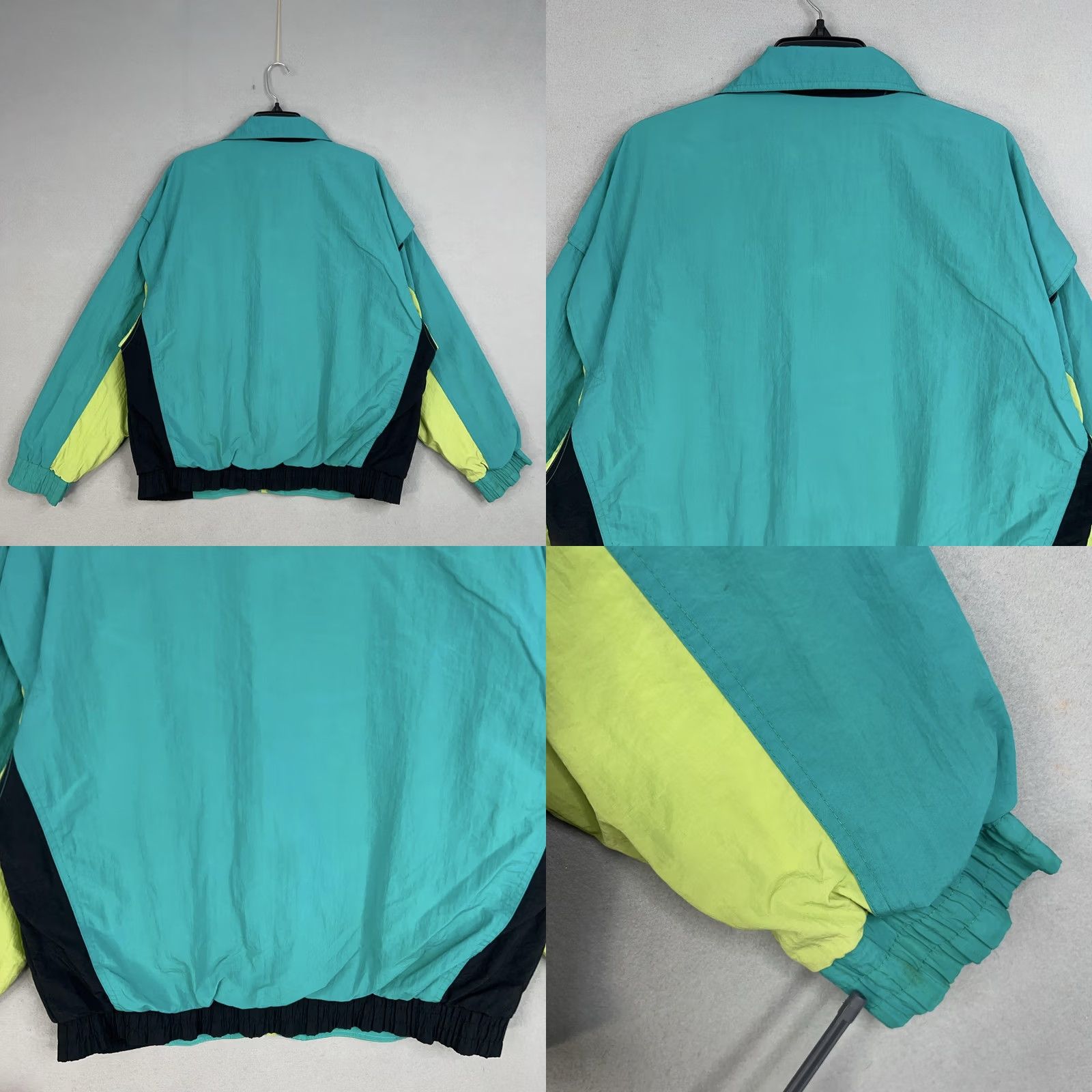 Reebok Vintage Reebok Jacket Men XL Blue Green Neon Windbreaker Crest 80s 90s Y2K Track Retro Casual Sport Size US XL / EU 56 / 4 - 8 Thumbnail
