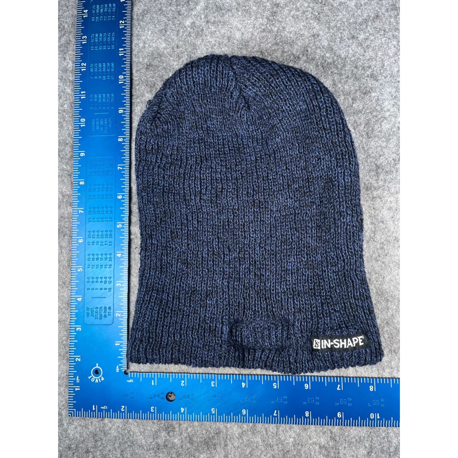 Vintage Unbranded Beanie Adult One Size Blue Black Knit 100% Acrylic Ski Fit Club In Shape Toque Size ONE SIZE - 3 Thumbnail