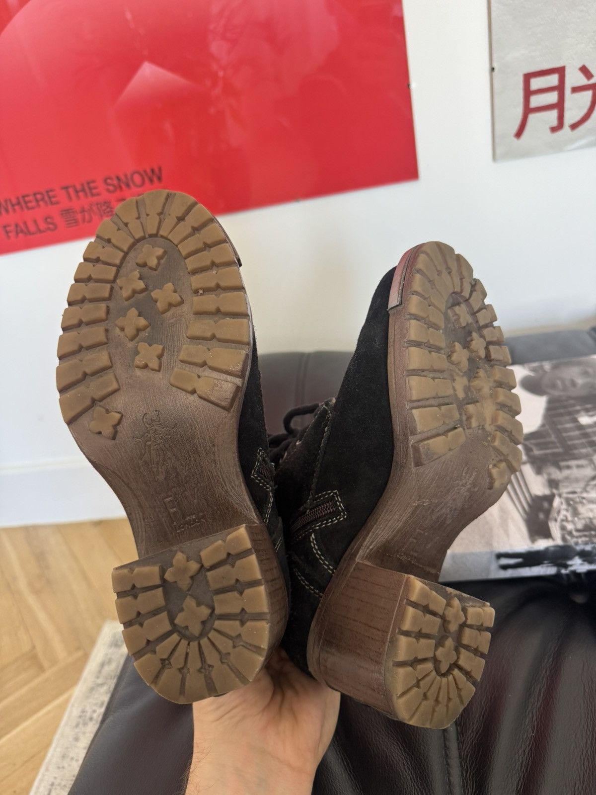 Fly London Fly London Black Brown Suede Boots Vintage Y2k Cowboy Rare Size US 8 / IT 38 - 8 Thumbnail
