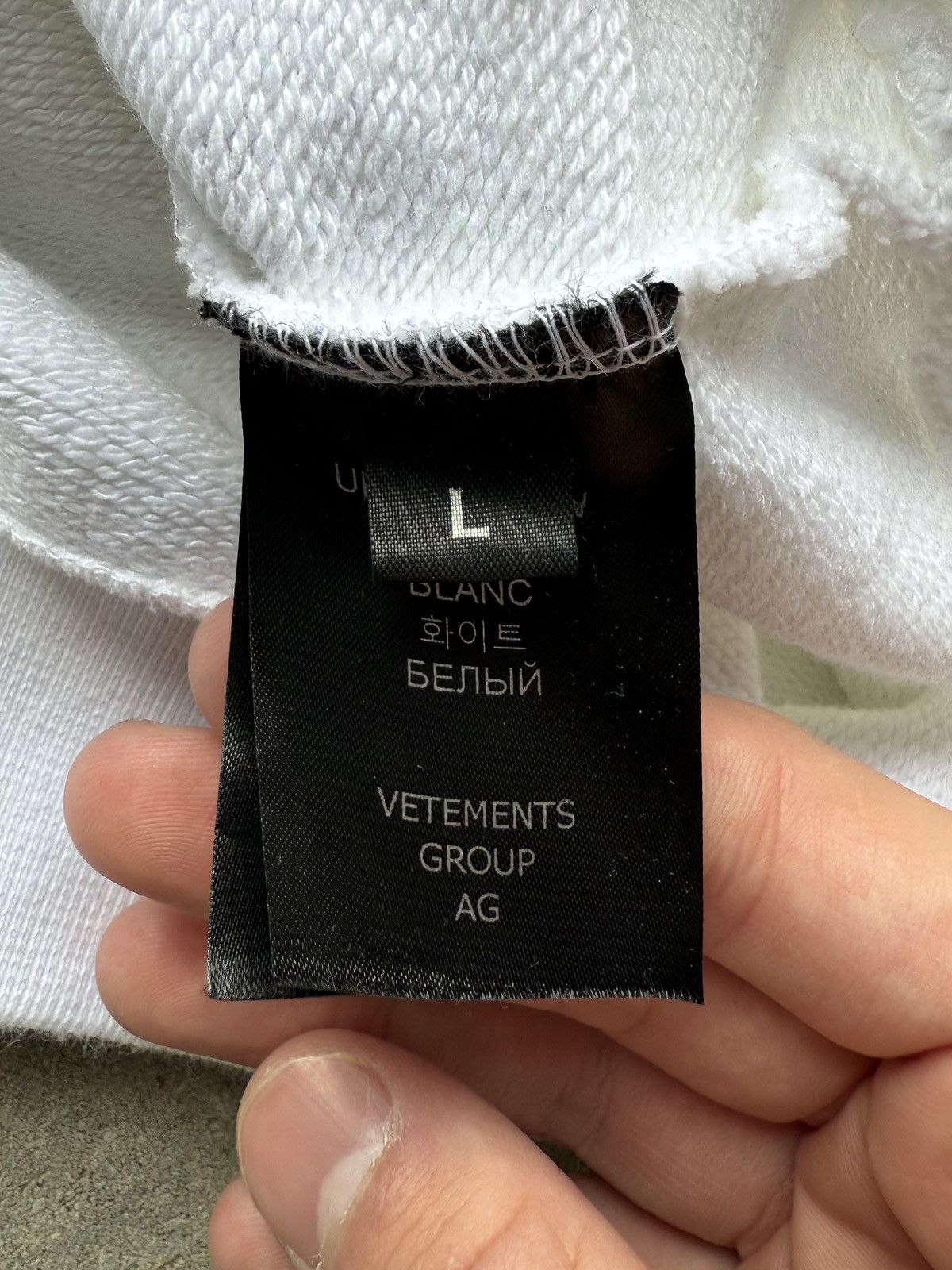 Vetements Vetements Limited Edition Men’s Terry Scribble Hoodie Size US L / EU 52-54 / 3 - 8 Thumbnail