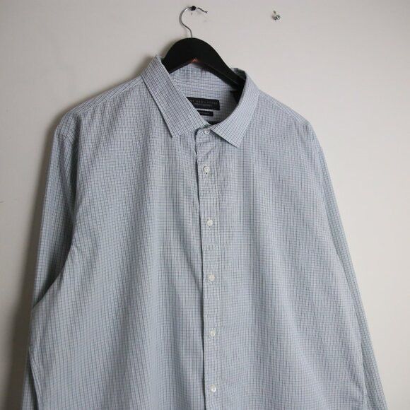 Bloomingdale's The Men's Bloomingdale's Green Multi Plaid Button Down Size US XXL / EU 58 / 5 - 2 Thumbnail