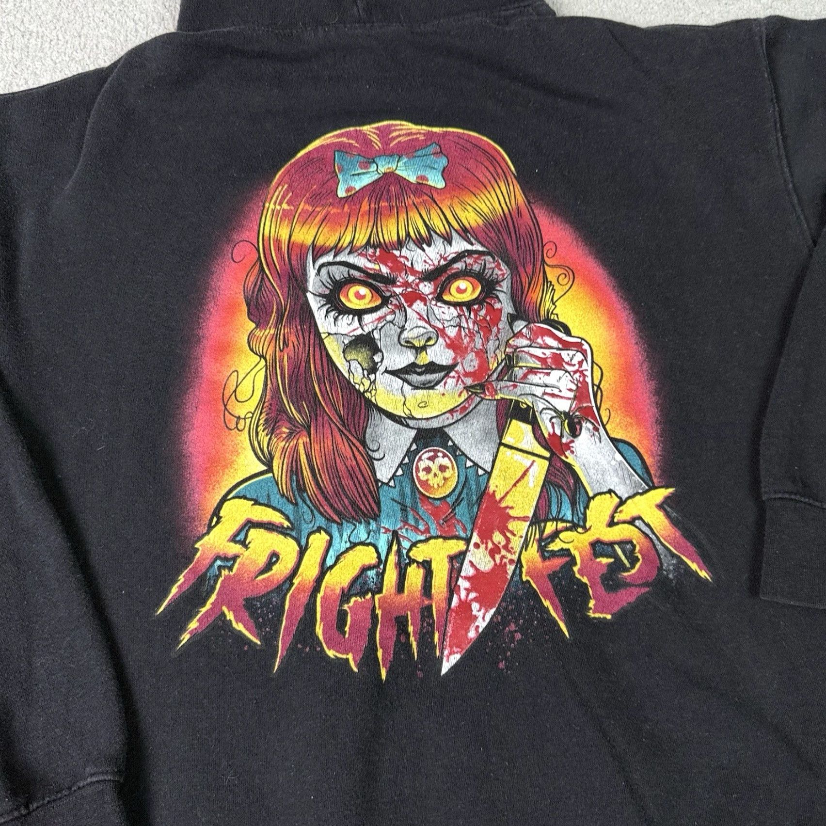 Vintage Six Flags Fright Fest Hoodie Adult M Black Mens Halloween Horror Vintage Rare Sweatshirt Size US M / EU 48-50 / 2 - 2 Thumbnail