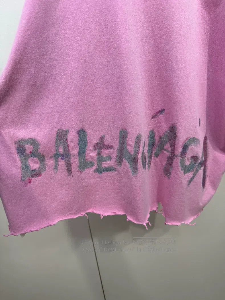 Balenciaga Balenciaga Pink Graffiti Short Sleeve Size US S / EU 44-46 / 1 - 4 Thumbnail