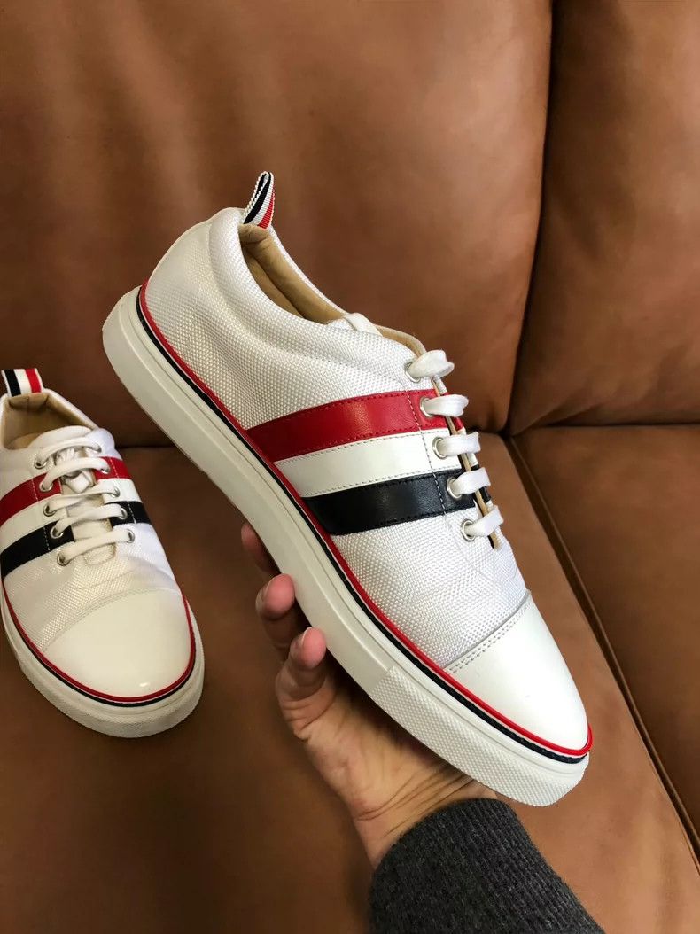 Thom Browne Thom Browne Three-color striped woven leather shoes Size US 8 / EU 41 - 5 Thumbnail
