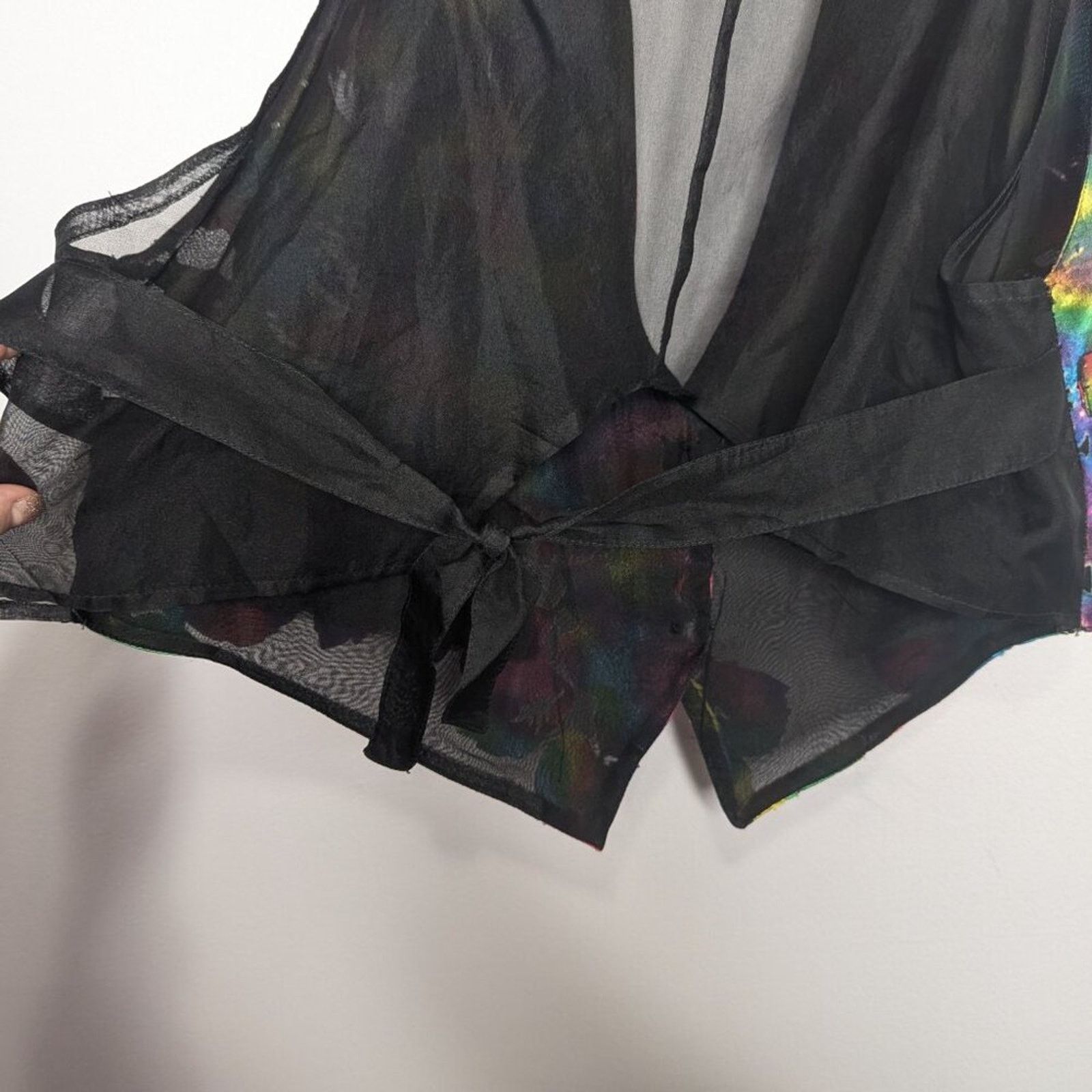 Anna Sui Anna Sui Vintage 90s Rainbow Semi Sheer Floral Vest Button Size S / US 4 / IT 40 - 9 Thumbnail