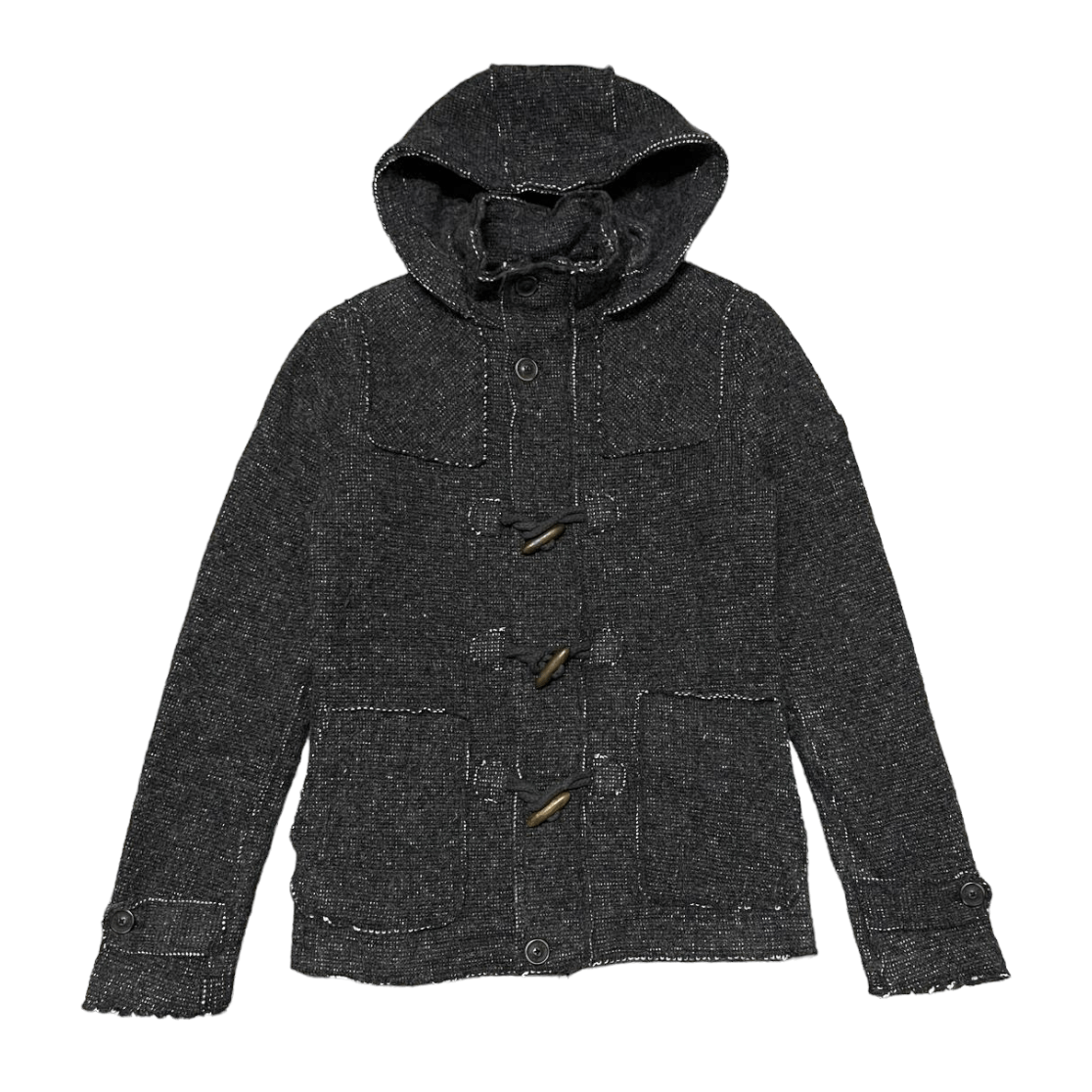 GAS Vintage Gas Wool Hooded Coat Gray Size US S / EU 44-46 / 1 - 1 Thumbnail