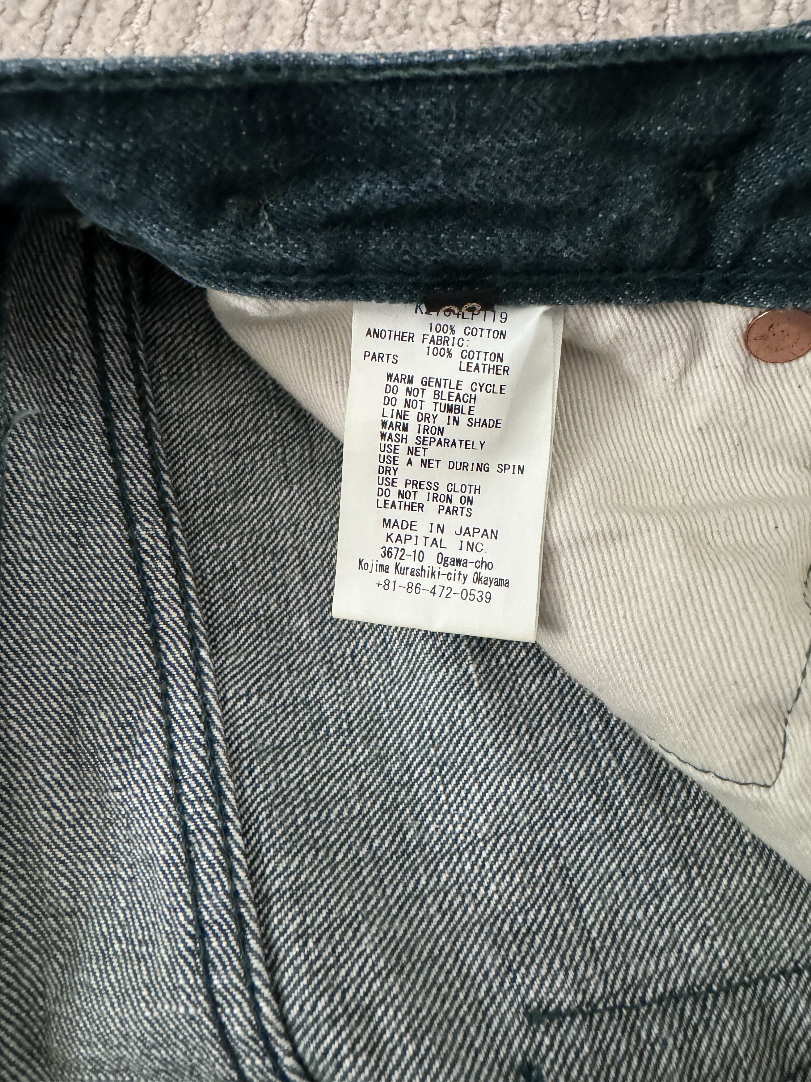 Kapital KAPITAL green denim monkey cisco bonsai jeans Size US 28 / EU 44 - 5 Thumbnail