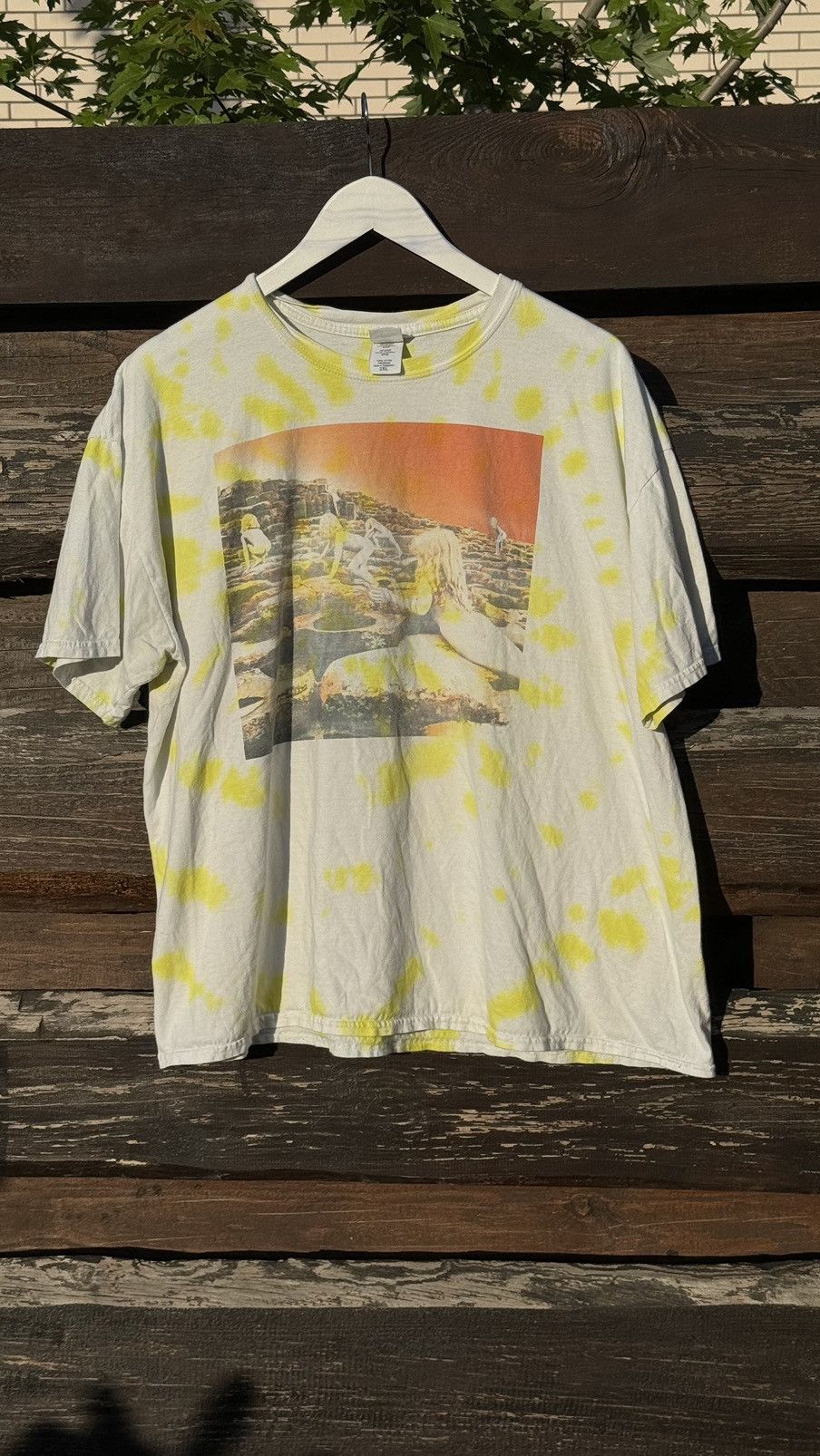 Band Tees × Vintage Led Zeppelin Houses of the Holy tie Dye vintage tee y2k Size US XXL / EU 58 / 5 - 1 Thumbnail