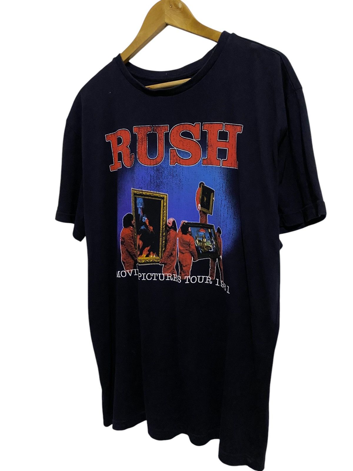 Band Tees RUSH T-Shirt Tour 1981 !! Rock Band Vintage Size US XL / EU 56 / 4 - 2 Thumbnail