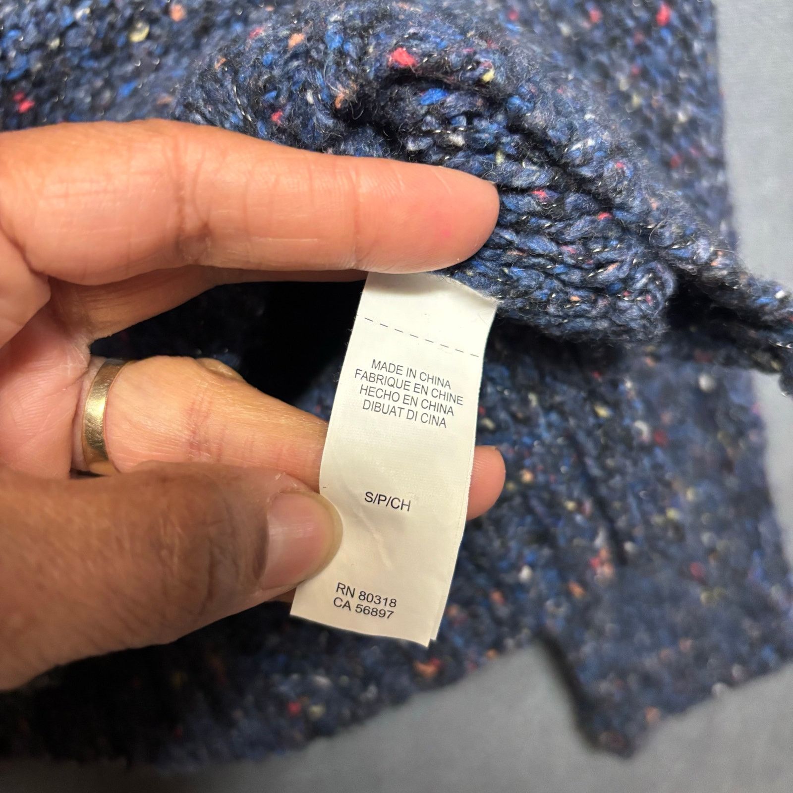 Lucky Brand Lucky Brand V Neck Knit Sweater Multicolor Speckled Wool BLD Size M / US 6-8 / IT 42-44 - 4 Thumbnail