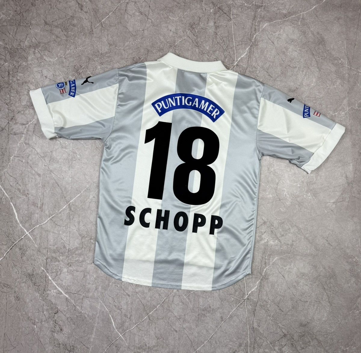 Puma VINTAGE 1998/99 SK STURM GRAZ PUMA AWAY JERSEY - #18 SCHOPP Size US S / EU 44-46 / 1 - 2 Thumbnail