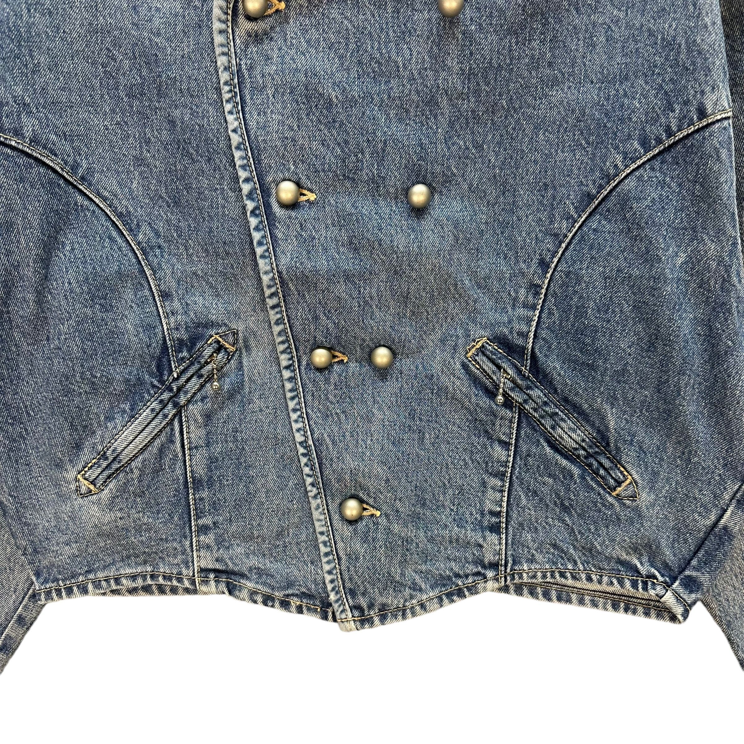 Japanese Brand Vintage Denim Jacket Nice Design #A2-0031 Size M / US 6-8 / IT 42-44 - 3 Thumbnail